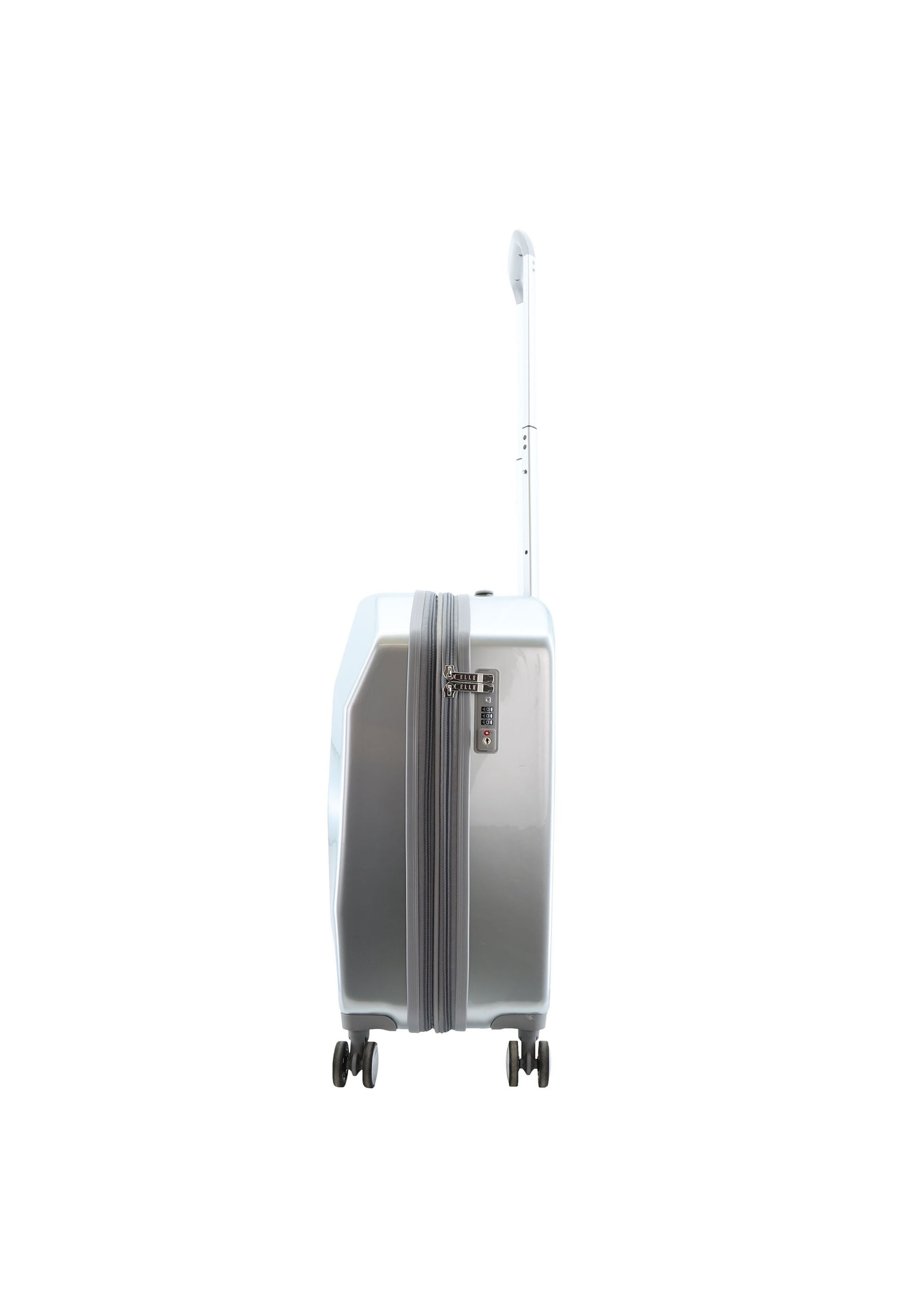 ELLE - Diamond Handgepäck Hartschalenkoffer / Trolley / Reisekoffer - 55 cm - (Small) - Silber