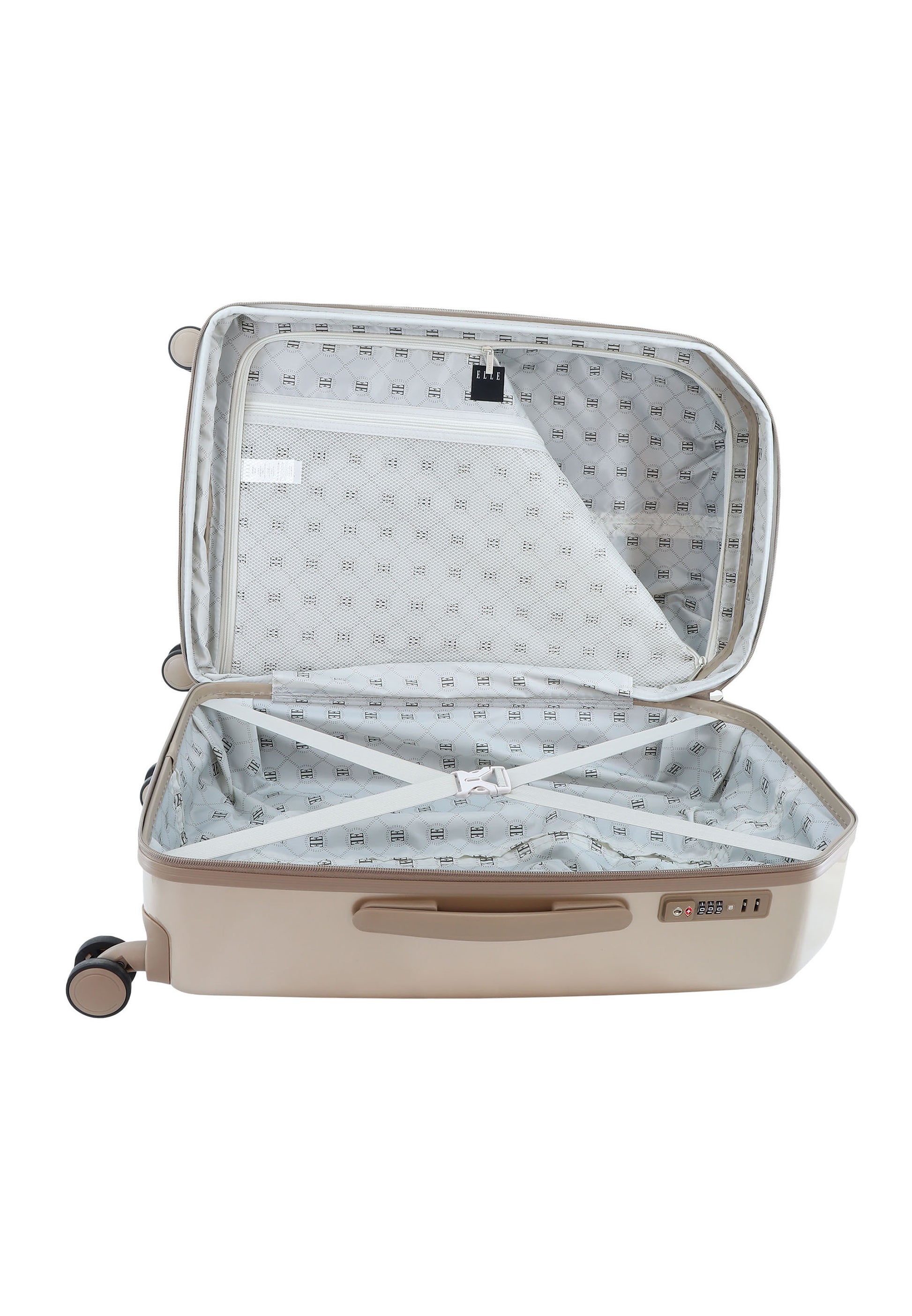 ELLE - Diamond Hartschalenkoffer / Trolley / Reisekoffer - 67 cm - (Medium) - Gold