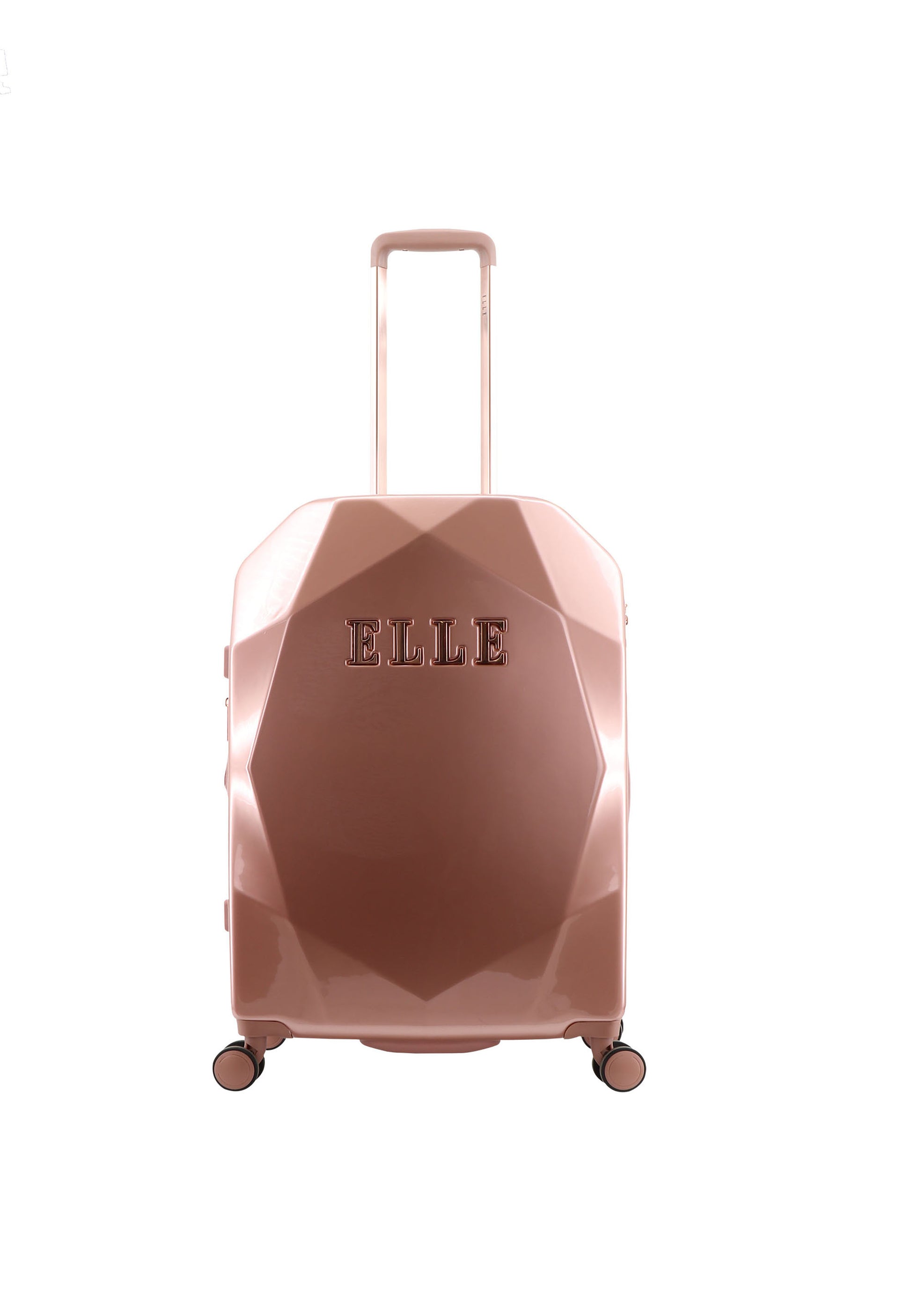 ELLE - Diamond Hartschalenkoffer / Trolley / Reisekoffer - 67 cm - (Medium) - Roségold