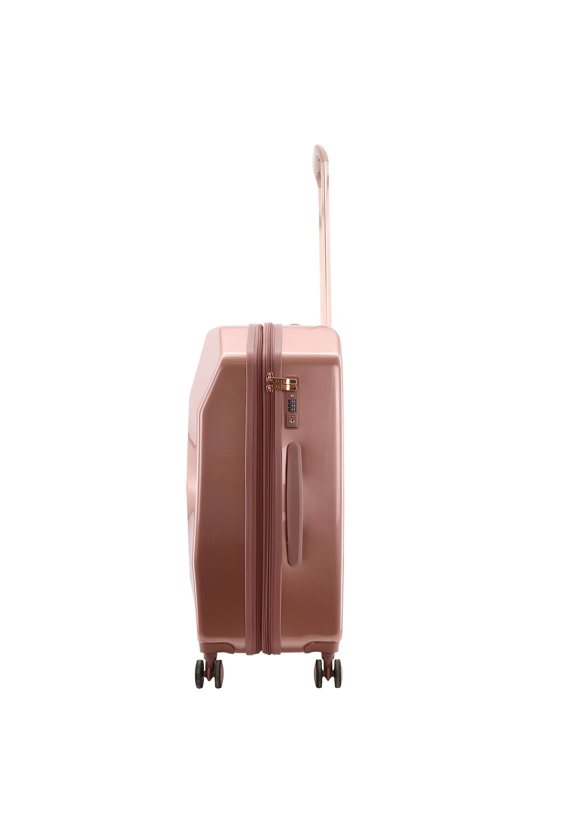 ELLE - Diamond Hartschalenkoffer / Trolley / Reisekoffer - 67 cm - (Medium) - Roségold