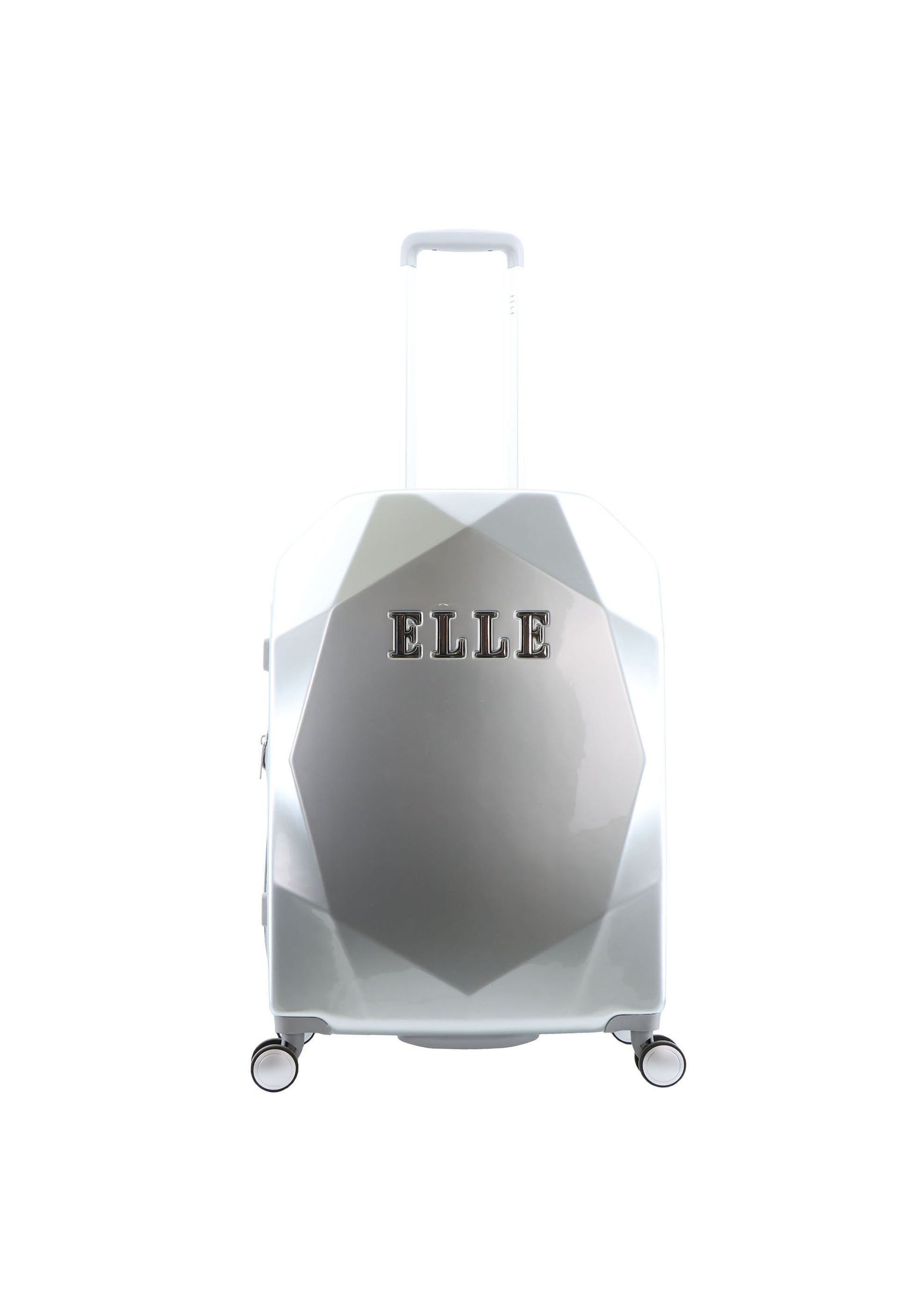 ELLE - Diamond Hartschalen-Kofferset / Trolley-Set / Reisekofferset - (S/M/L) - Silber