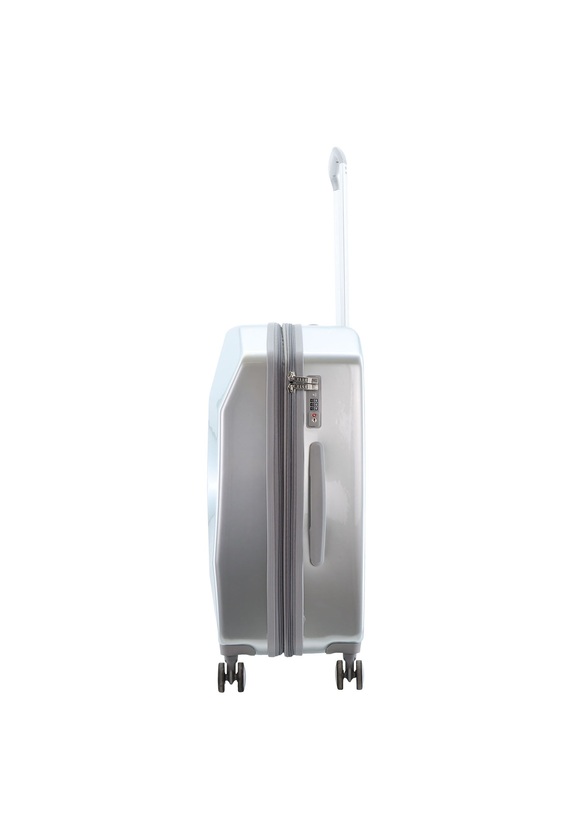 ELLE - Diamond Hartschalenkoffer / Trolley / Reisekoffer - 67 cm - (Medium) - Silber