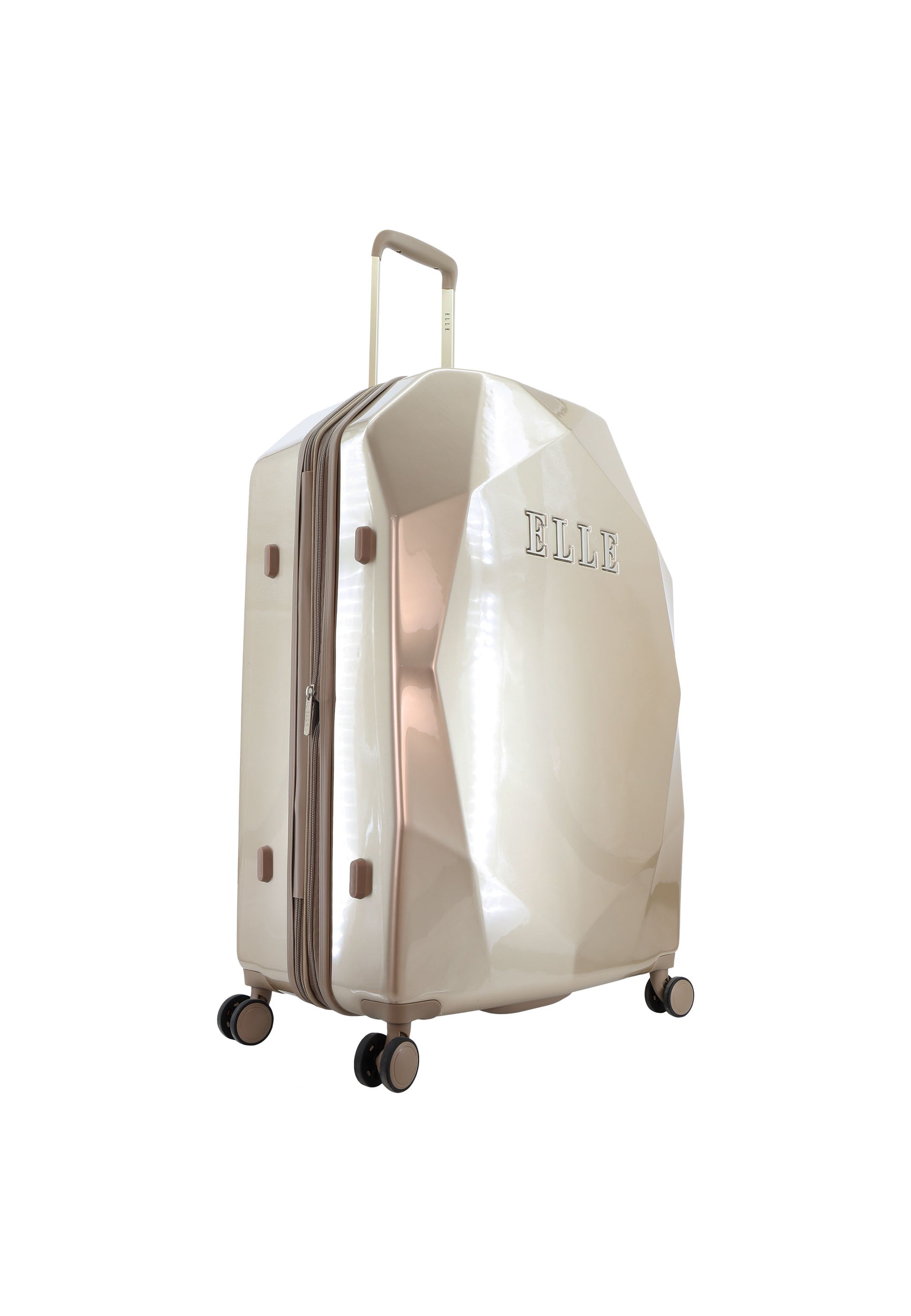 ELLE - Diamond Hartschalenkoffer / Trolley / Reisekoffer - 76,5 cm - (Large) - Gold