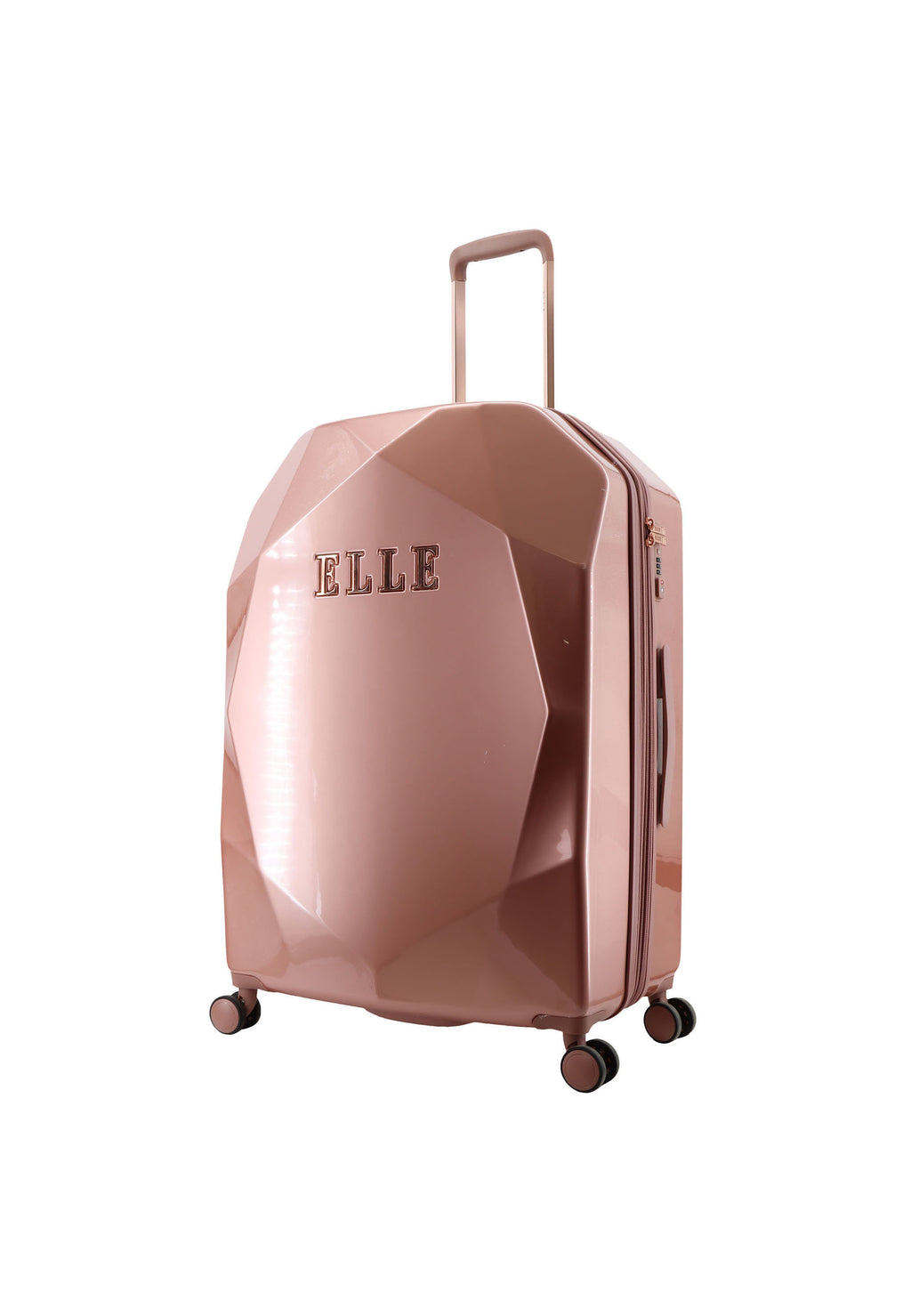 ELLE - Diamond Hartschalenkoffer / Trolley / Reisekoffer - 76,5 cm - (Large) - Roségold