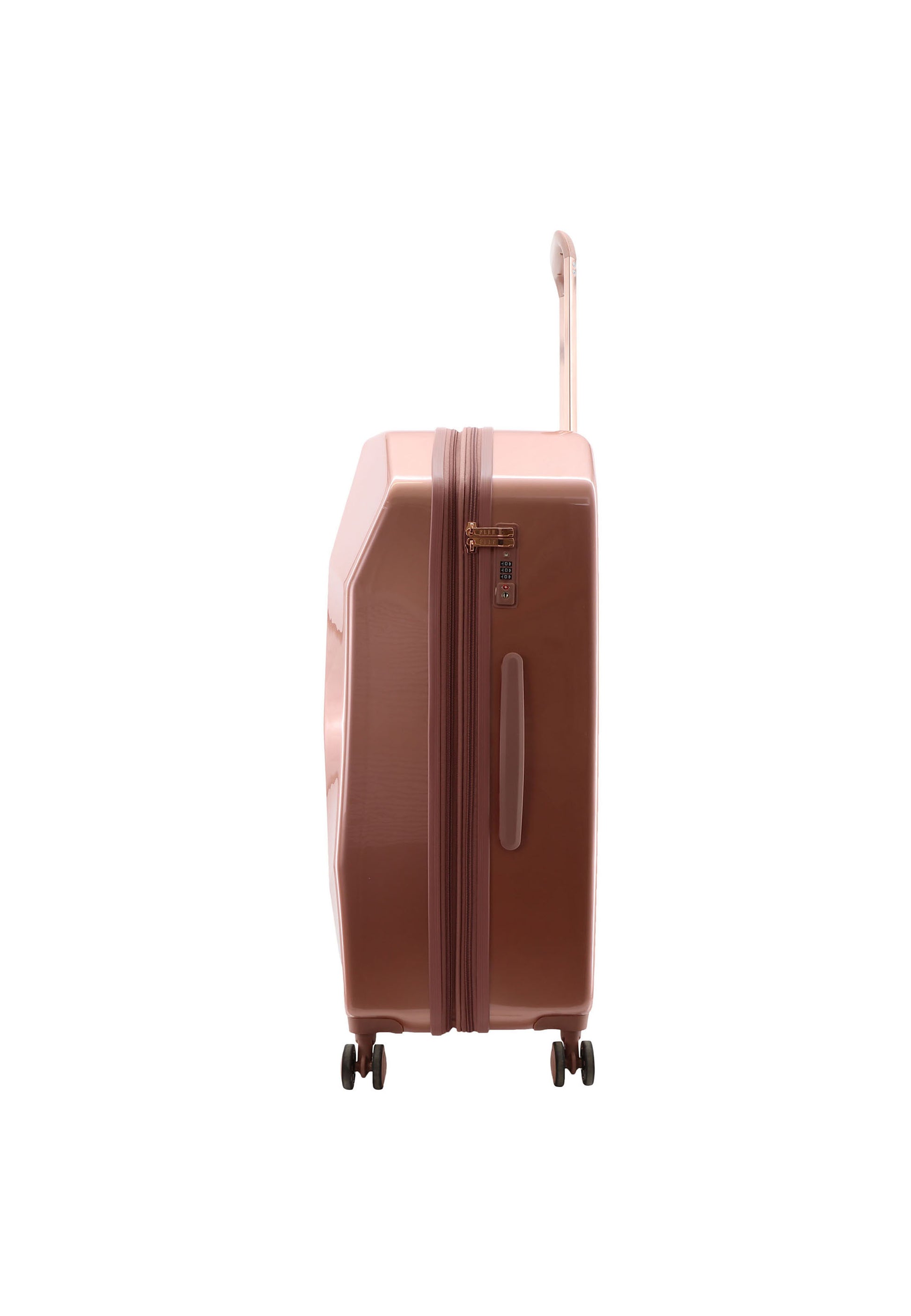 ELLE - Diamond Hartschalen-Kofferset / Trolley-Set / Reisekofferset - (S/M/L) - Roségold
