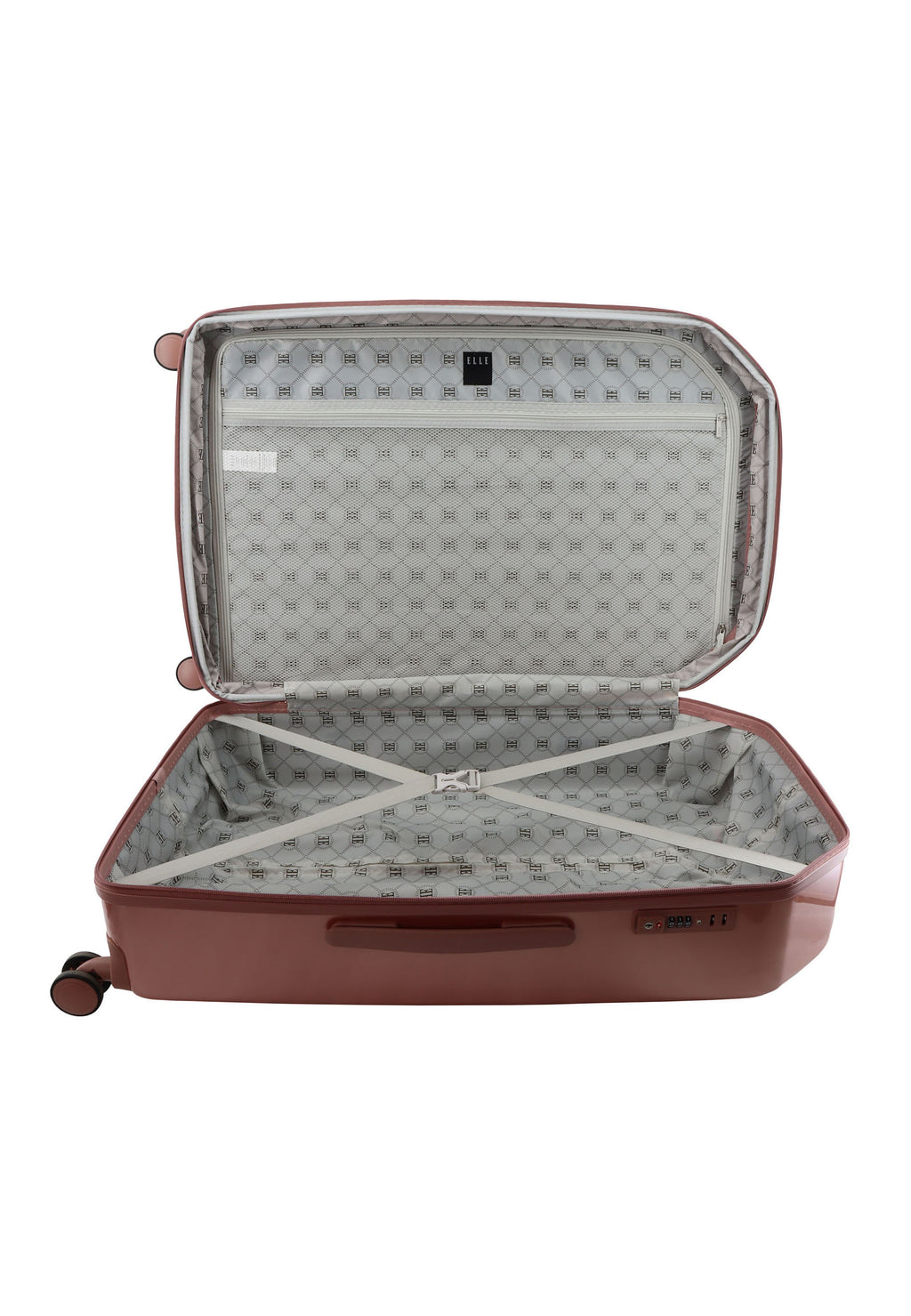 ELLE - Diamond Hartschalenkoffer / Trolley / Reisekoffer - 76,5 cm - (Large) - Roségold