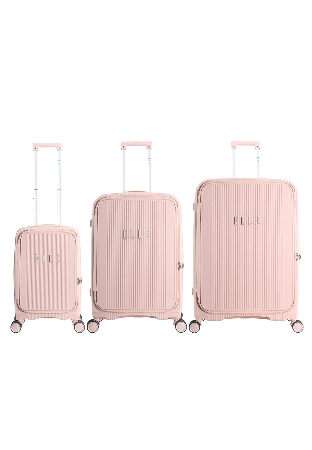 ELLE Da'Vine Hartschalen-Kofferset 3-teilig - S/M/L - Rosa – Produktansicht 1
