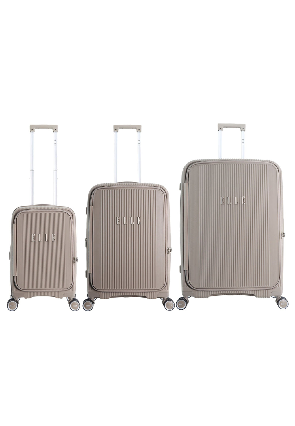 ELLE Da'Vine Hartschalen-Kofferset 3-teilig - S/M/L - Braun – Produktansicht 1