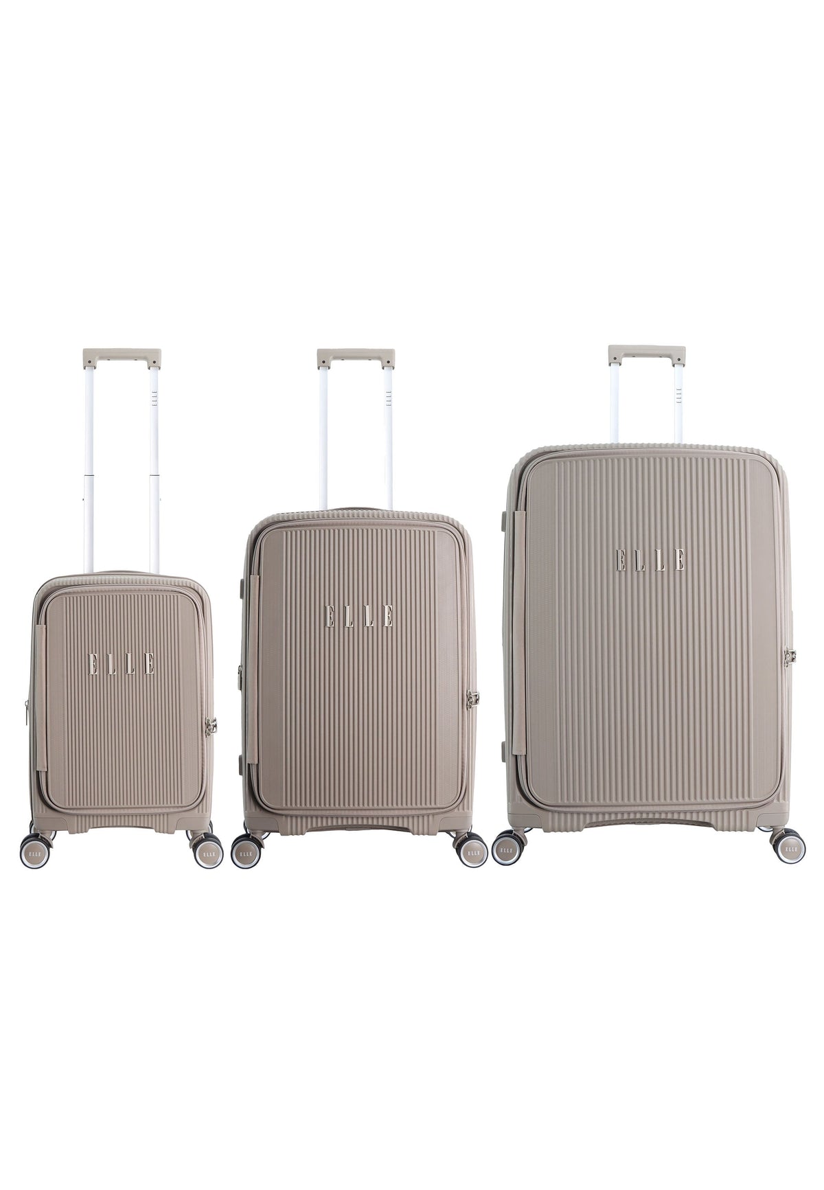 ELLE Da'Vine Hartschalen-Kofferset 3-teilig - S/M/L - Braun – Produktansicht 1