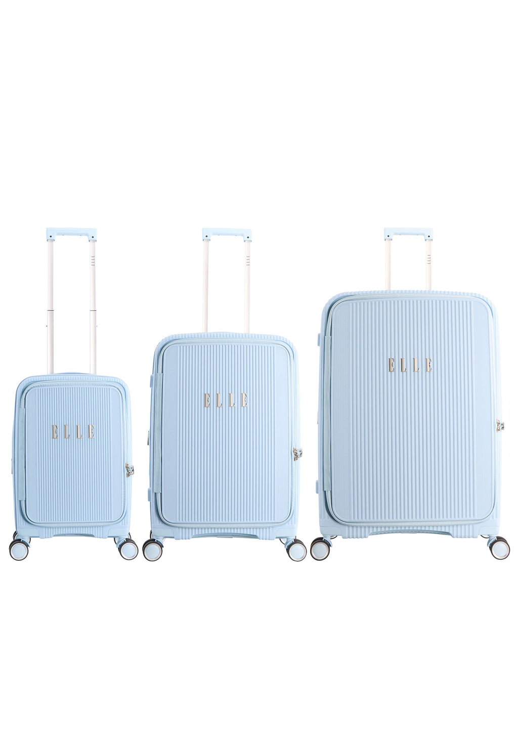 ELLE Da'Vine Hartschalenkoffer / Trolley / Reisekoffer Hellblau