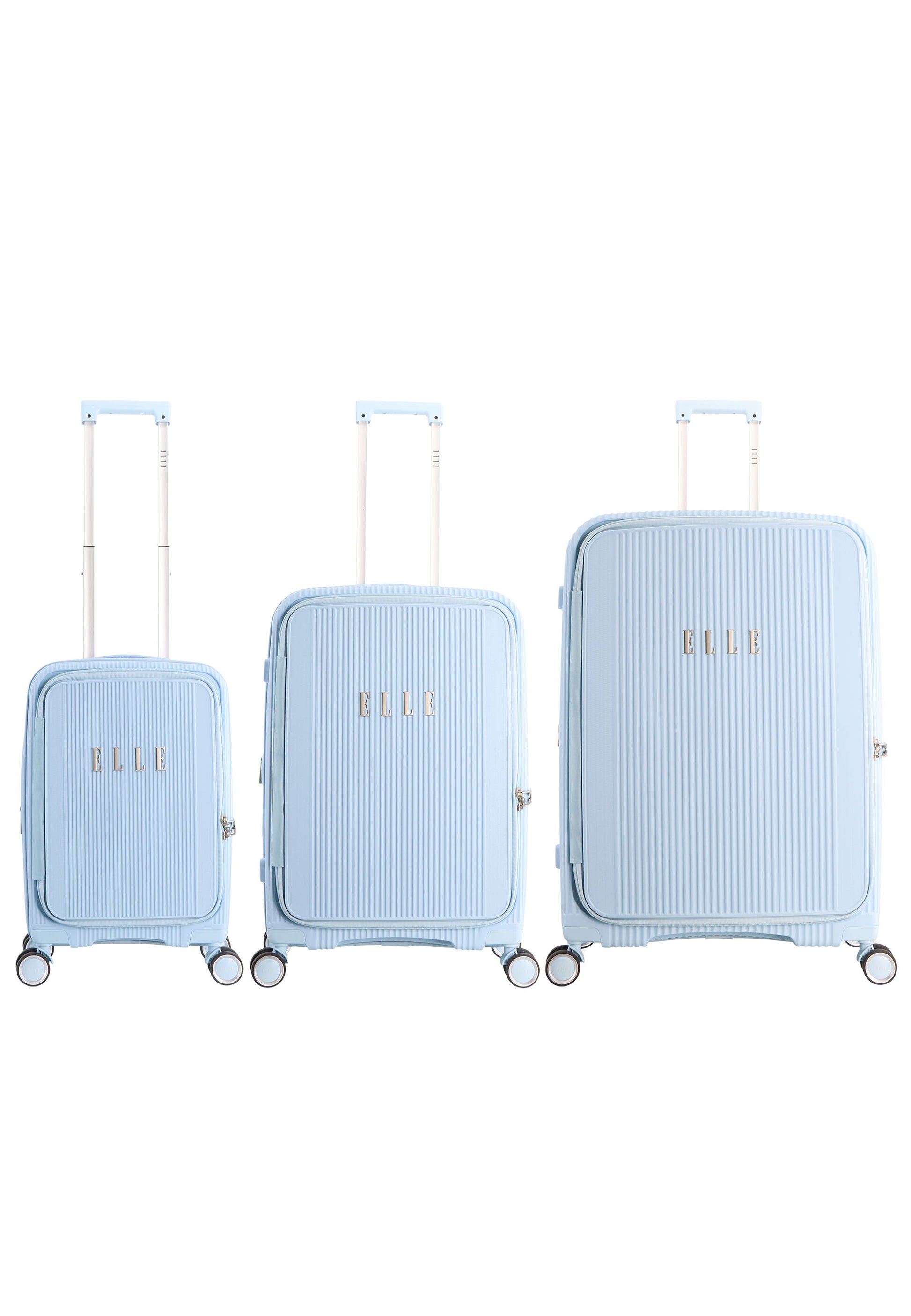 ELLE Da'Vine Hartschalenkoffer / Trolley / Reisekoffer Hellblau