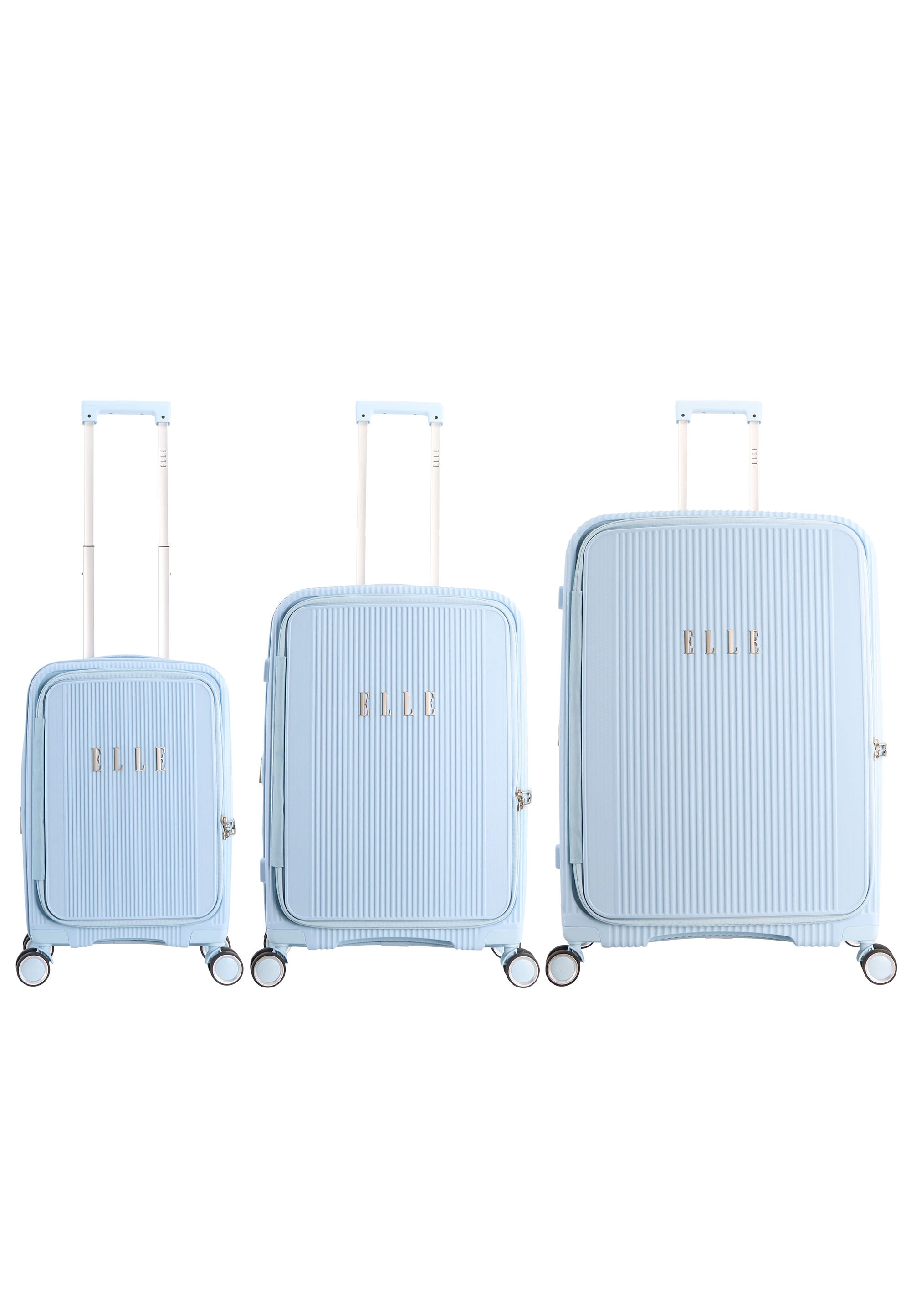 ELLE Da'Vine Hartschalenkoffer / Trolley / Reisekoffer Hellblau