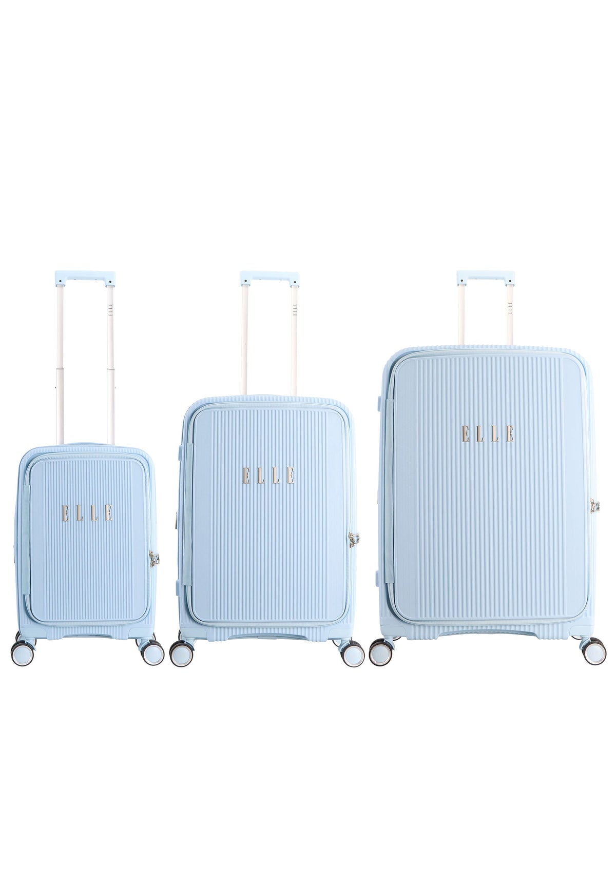ELLE Da'Vine Hartschalen-Kofferset 3-teilig - S/M/L - Hellblau – Produktansicht 1