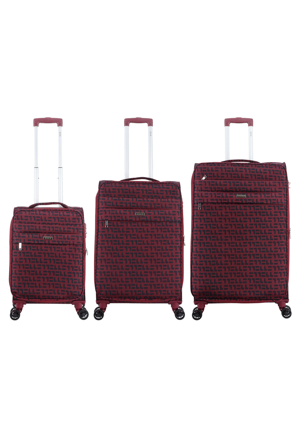 ELLE Couture Weichschalen-Kofferset 3-teilig S/M/L Rot – Produktansicht 1