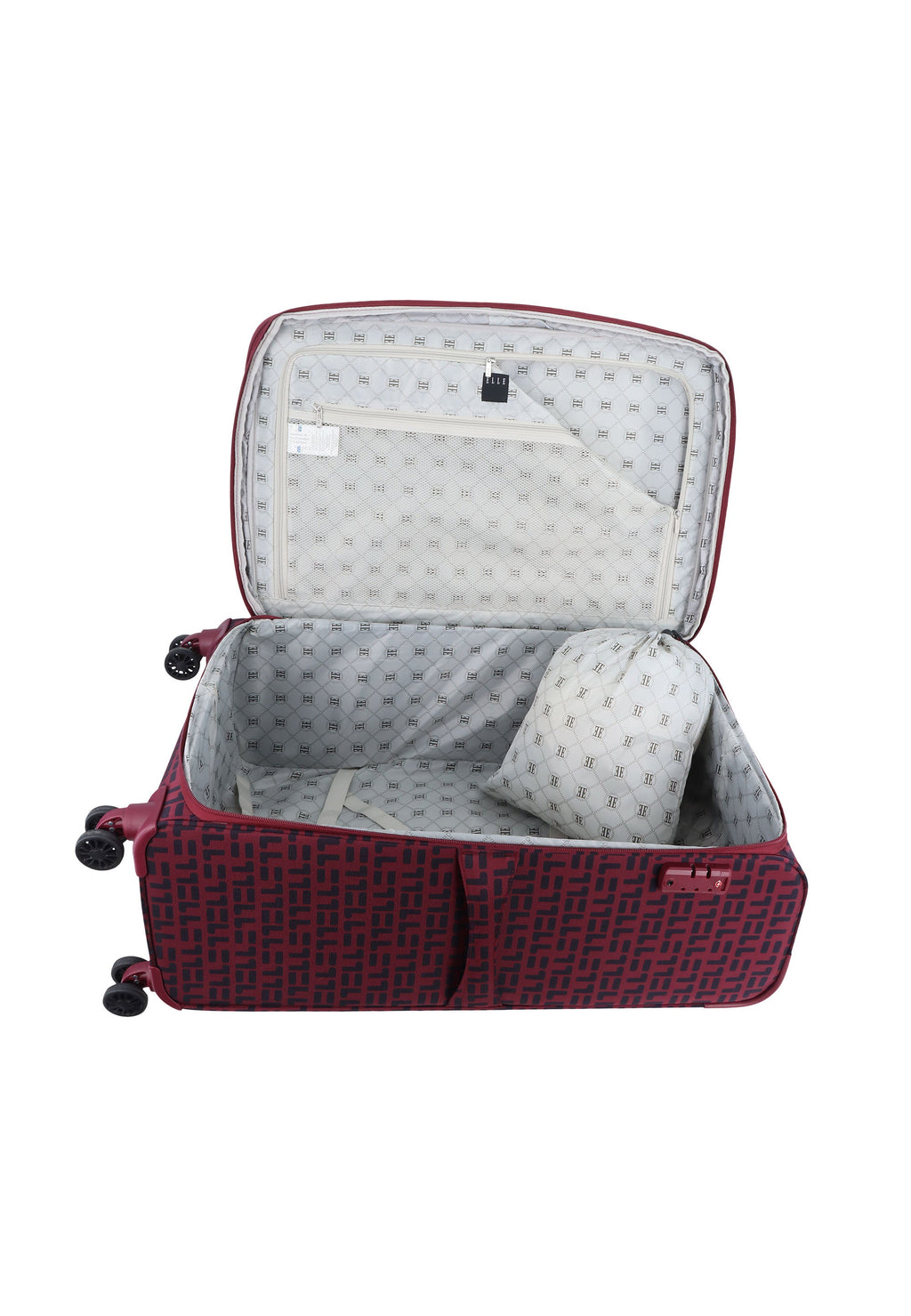 ELLE Couture Weichschalen-Kofferset 3-teilig S/M/L Rot – Produktansicht 8
