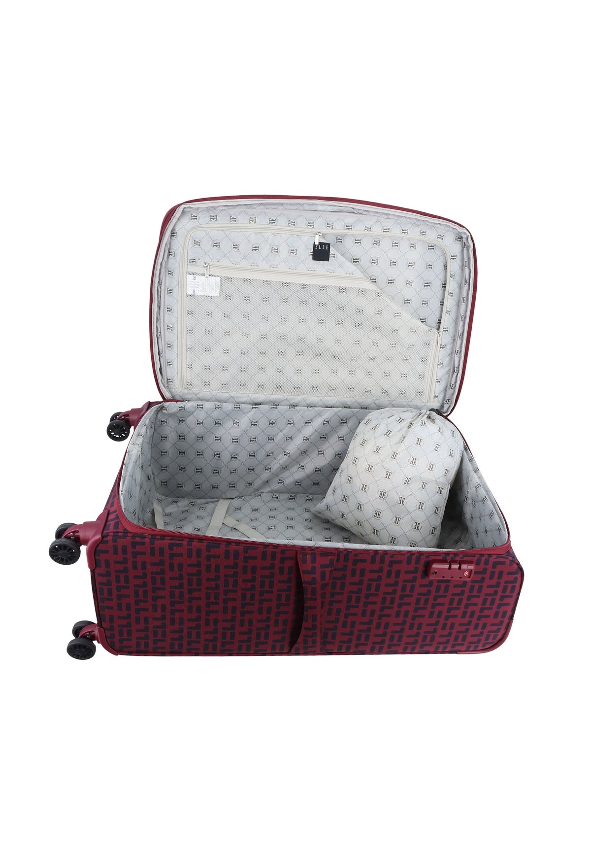 ELLE Couture Weichschalen-Kofferset 3-teilig S/M/L Rot – Produktansicht 8