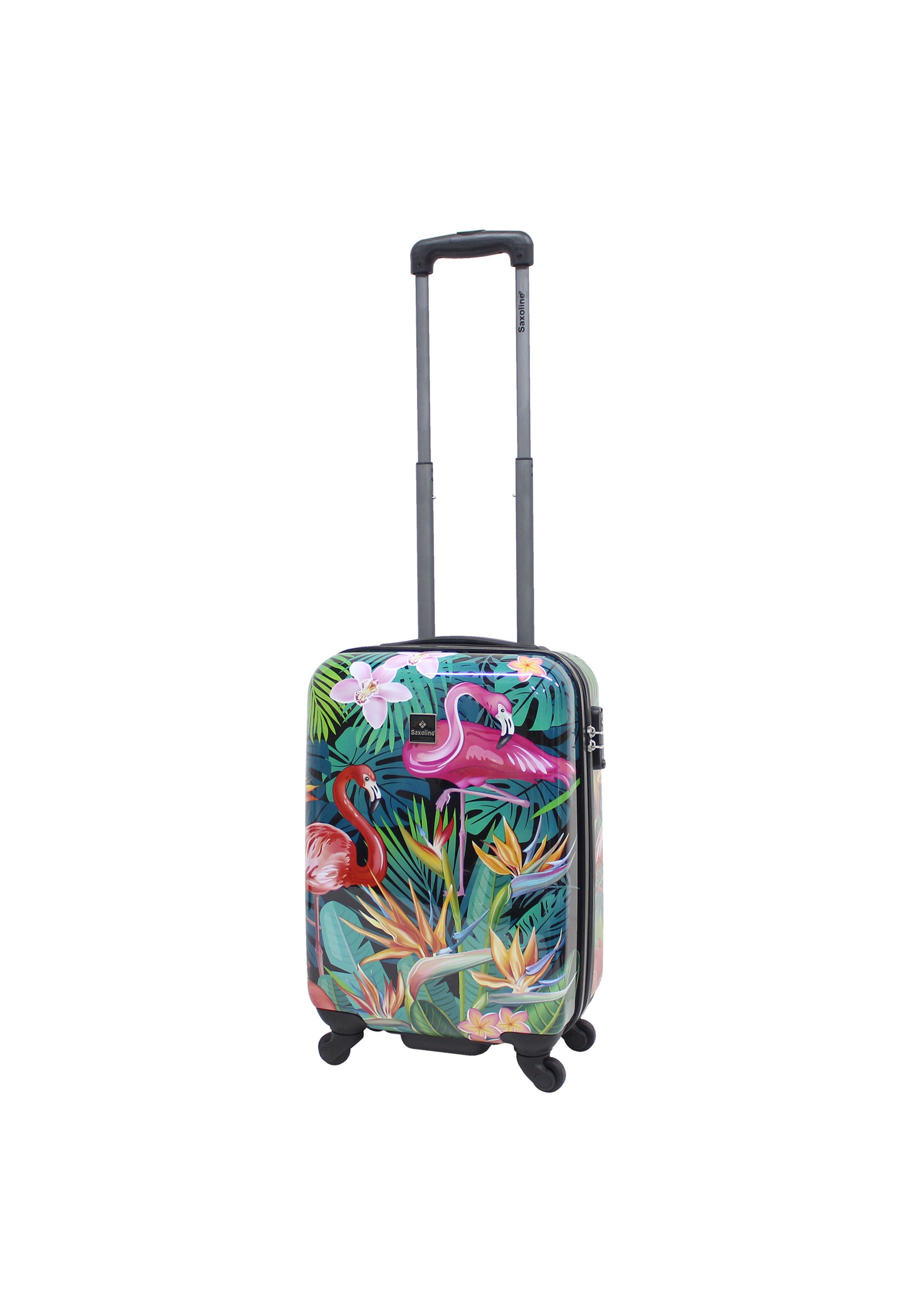 Saxoline - Flamingo Handgepäck Hartschalenkoffer / Trolley / Reisekoffer - 54 cm - (Small)