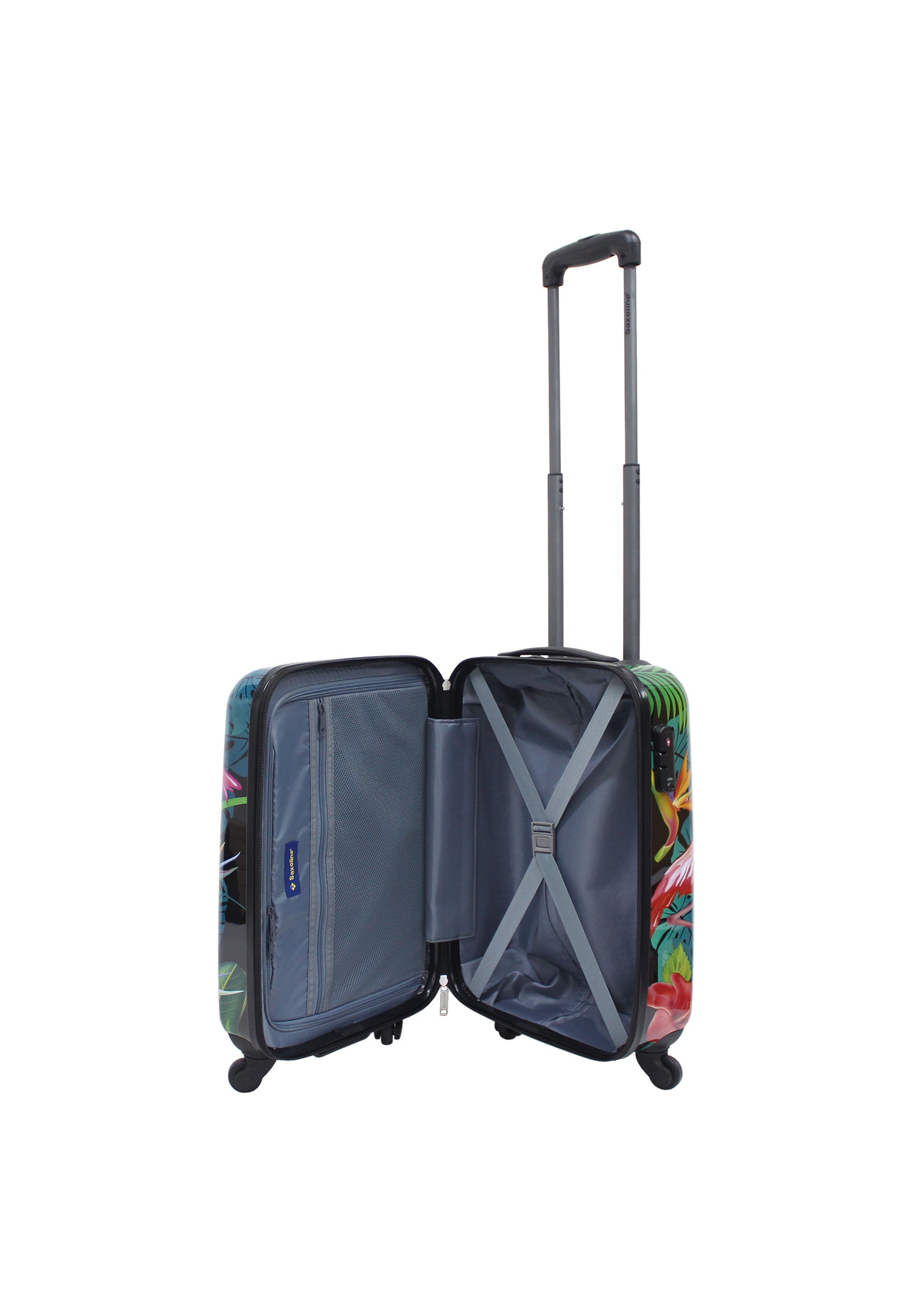 Saxoline - Flamingo Handgepäck Hartschalenkoffer / Trolley / Reisekoffer - 54 cm - (Small)