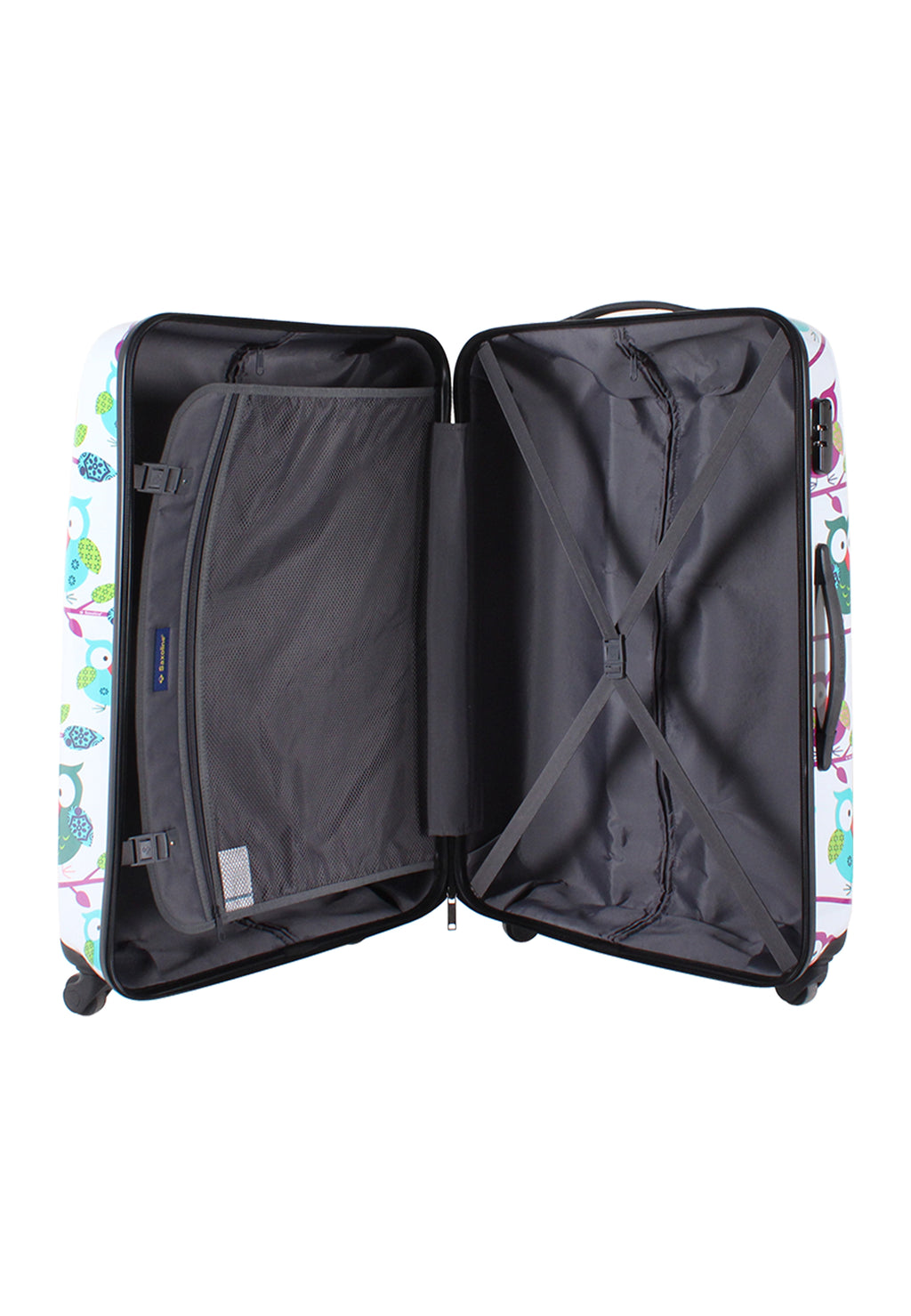 Saxoline - Eulen Hartschalenkoffer / Trolley / Reisekoffer - 77 cm - (Large)
