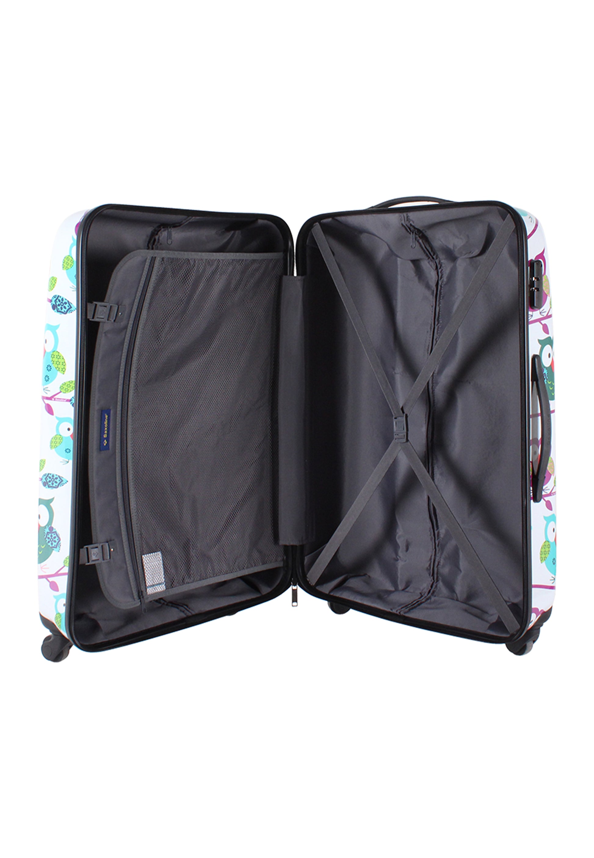 Saxoline - Eulen Hartschalenkoffer / Trolley / Reisekoffer - 77 cm - (Large)