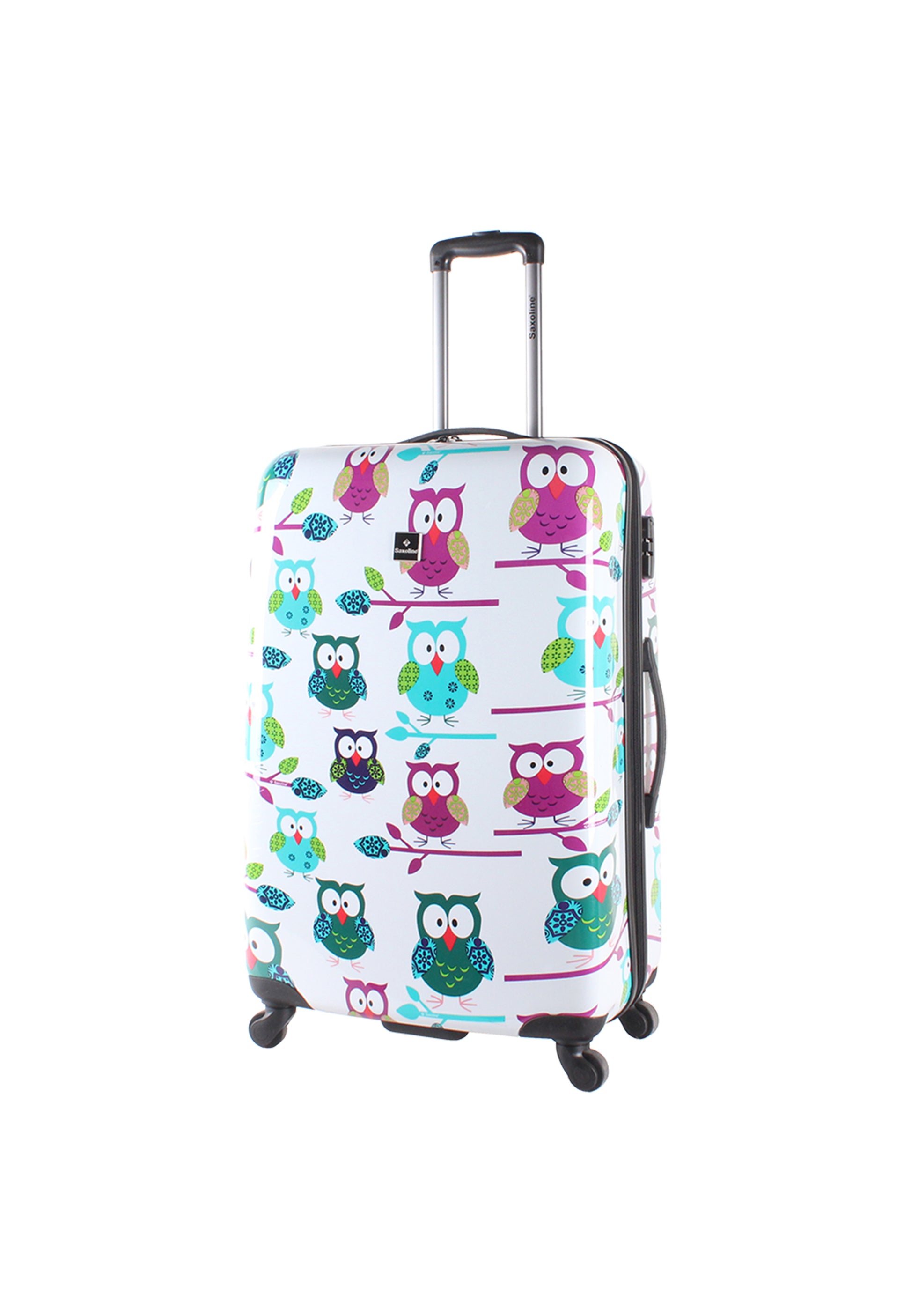 Saxoline - Eulen Hartschalenkoffer / Trolley / Reisekoffer - 77 cm - (Large)