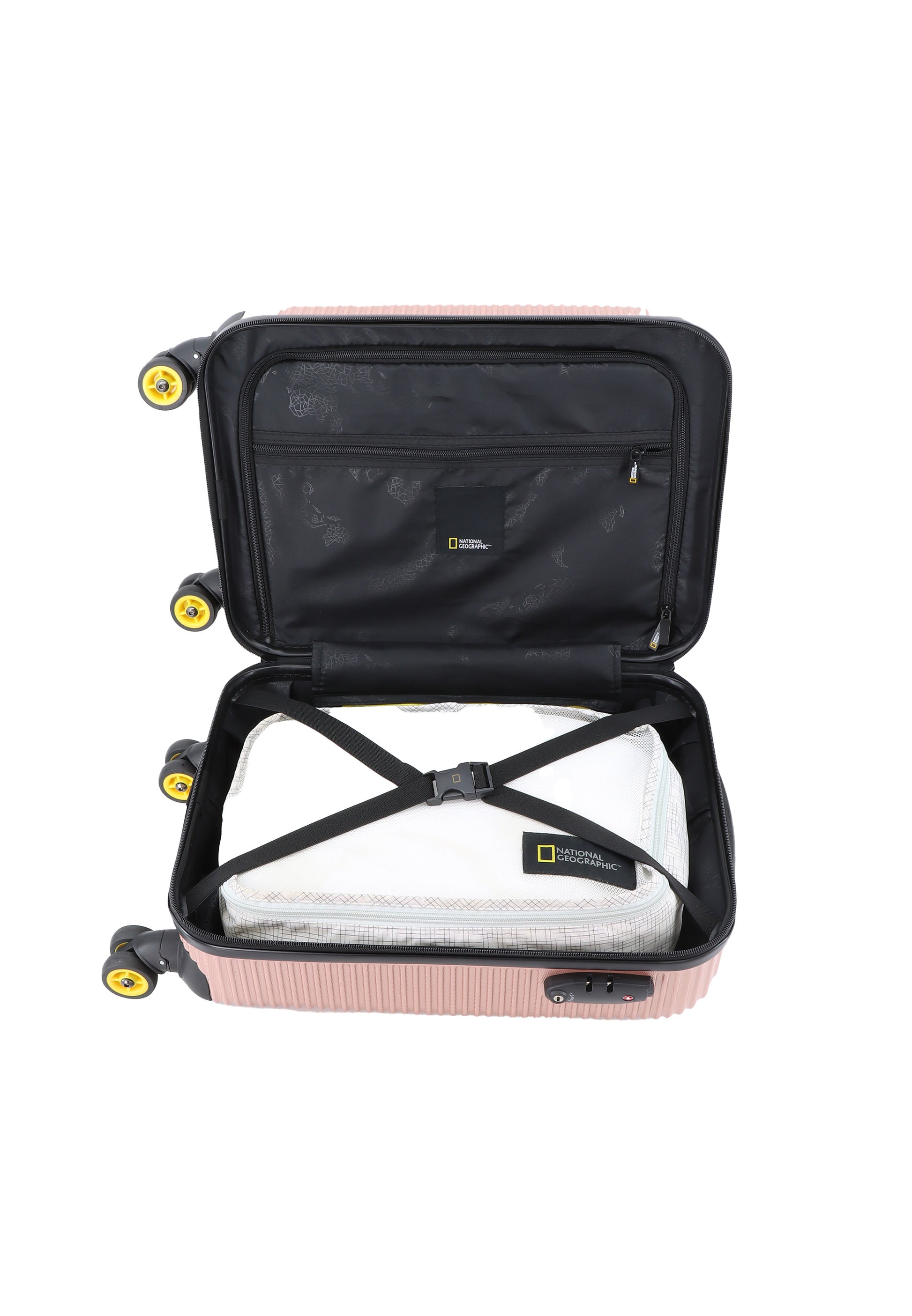 National Geographic - Abroad Handgepäck Hartschalenkoffer / Trolley / Reisekoffer - 54 cm - (Small) - Roségold