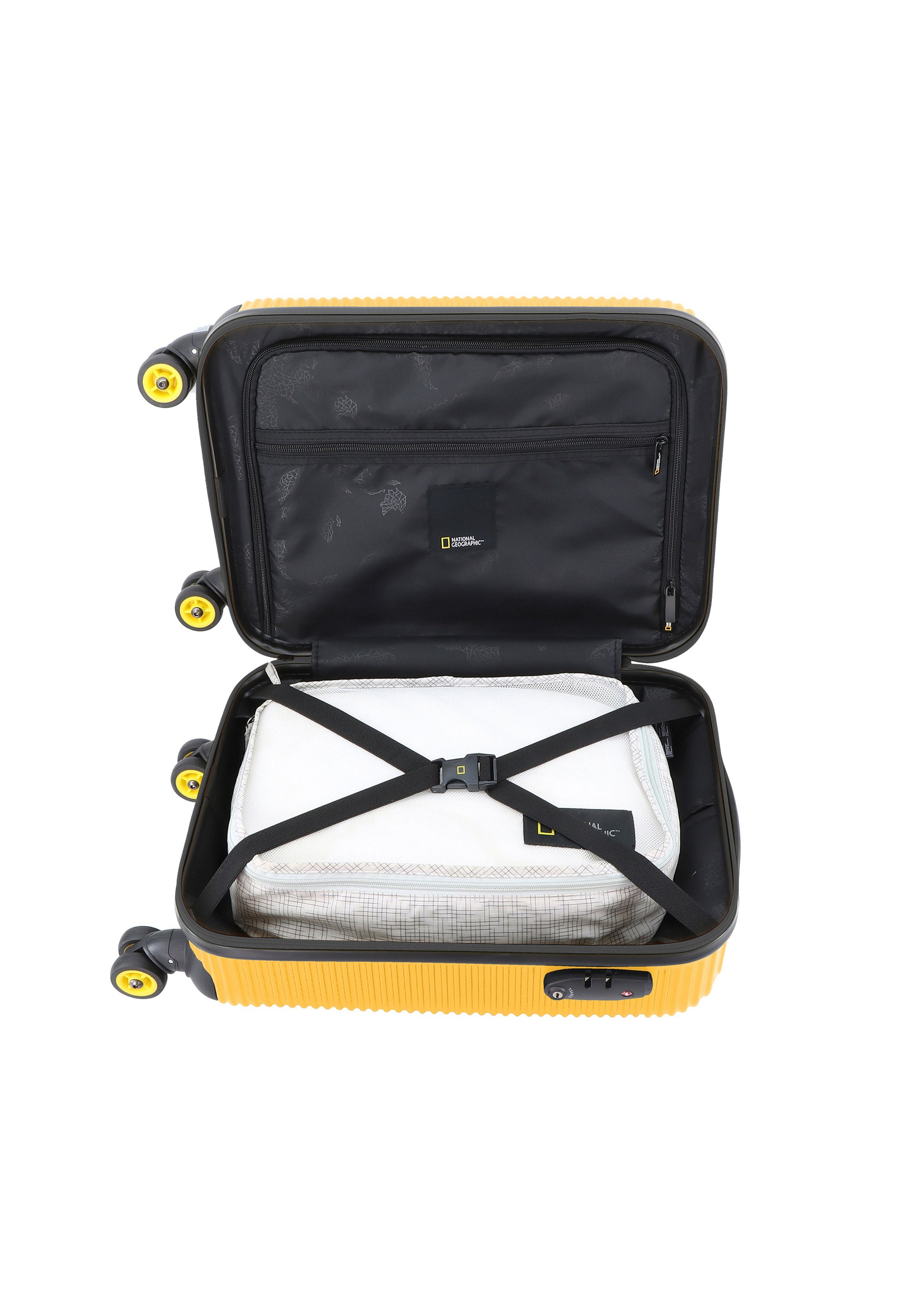 National Geographic - Abroad Handgepäck Hartschalenkoffer / Trolley / Reisekoffer - 54 cm - (Small) - Gelb