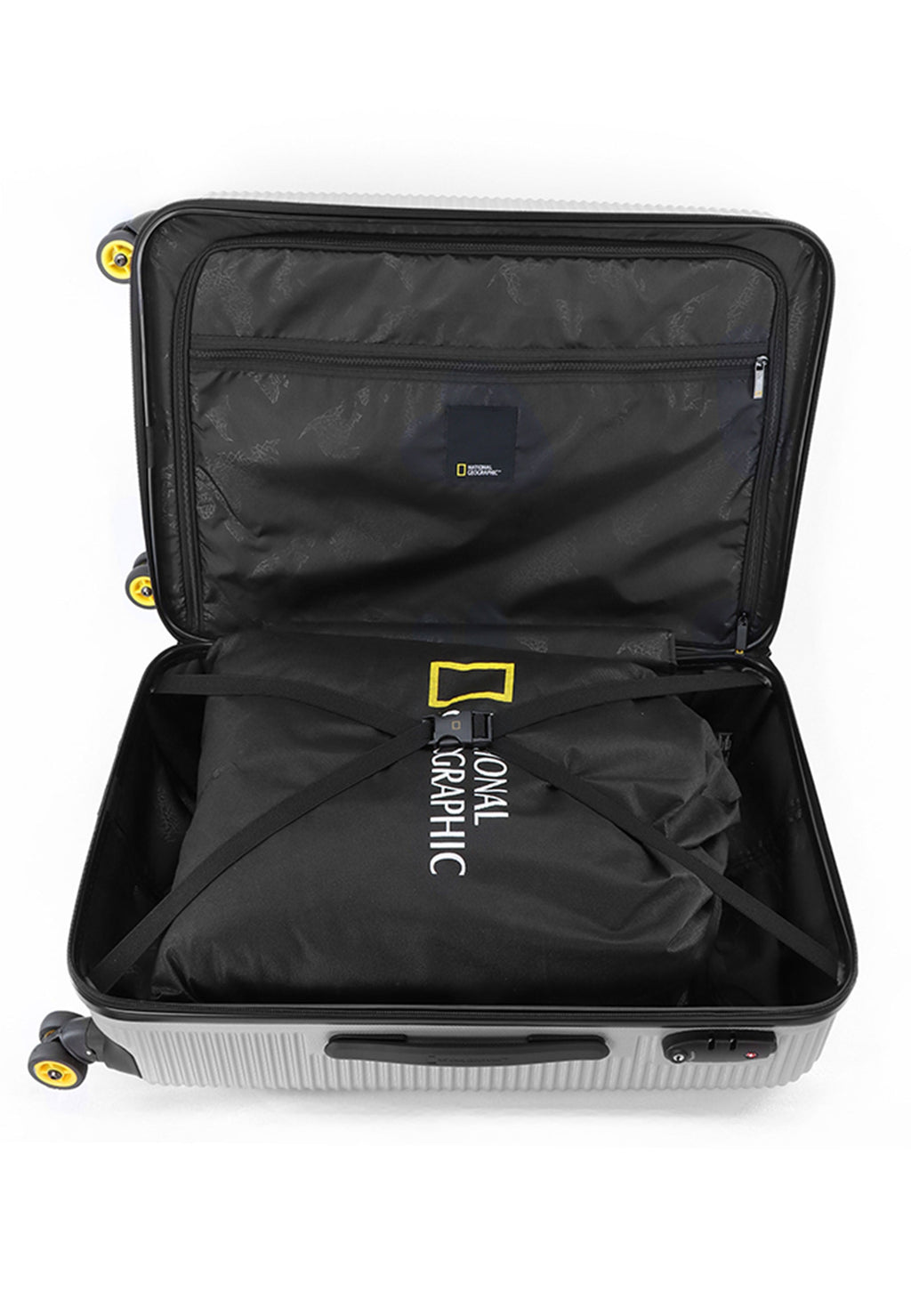 National Geographic Abroad Hartschalenkoffer 67 cm Medium Silber – Produktansicht 10