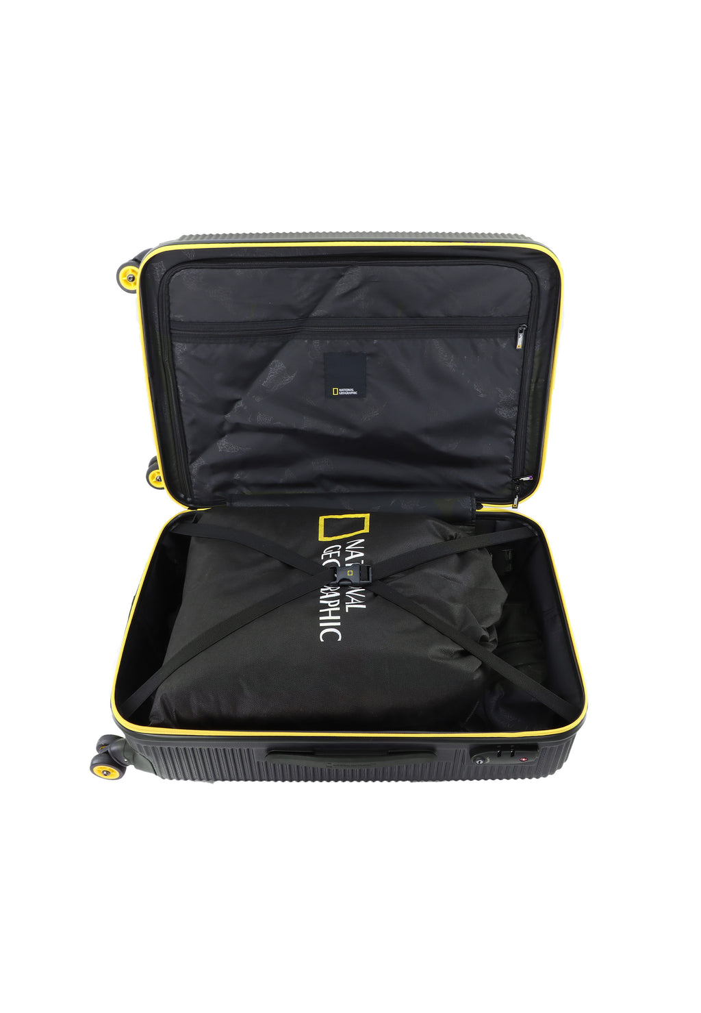 National Geographic - Abroad Hartschalenkoffer / Trolley / Reisekoffer - 67 cm - (Medium) - Schwarz