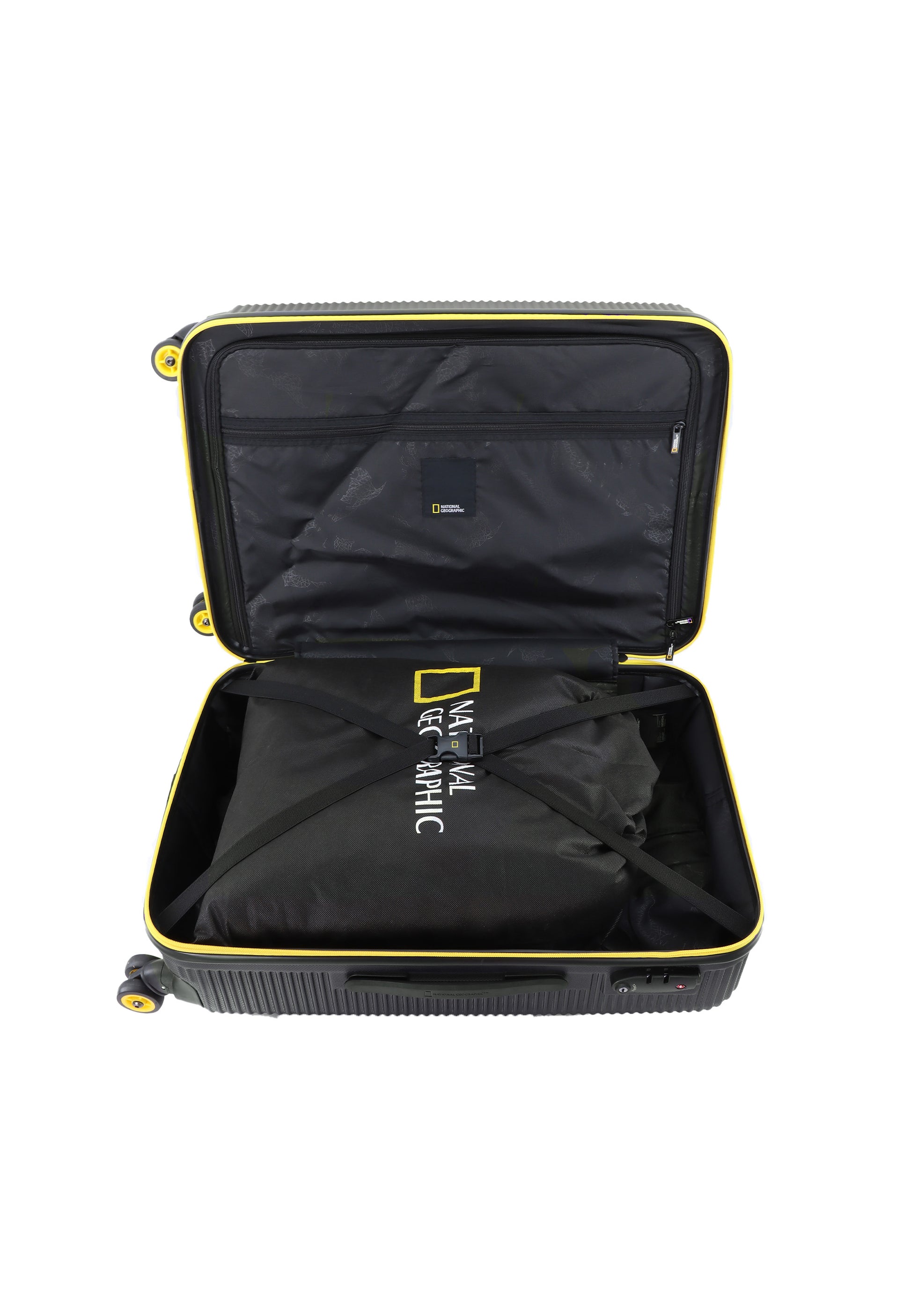National Geographic - Abroad Hartschalenkoffer / Trolley / Reisekoffer - 67 cm - (Medium) - Schwarz