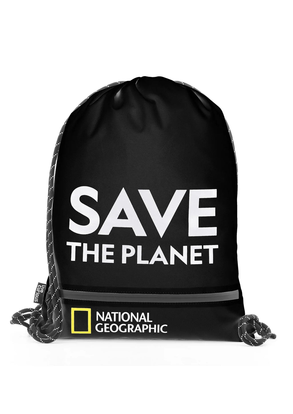 National Geographic Save The Planet Turnbeutel Schwarz – Produktansicht 1