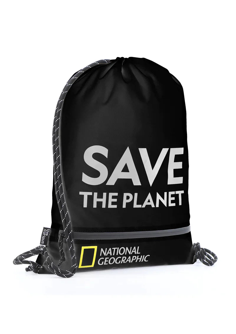 National Geographic Save The Planet Turnbeutel Schwarz – Produktansicht 3