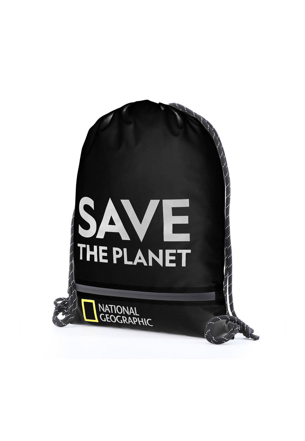 National Geographic - Saturn Sportbeutel / Turnbeutel / Kordelzugtasche - Schwarz