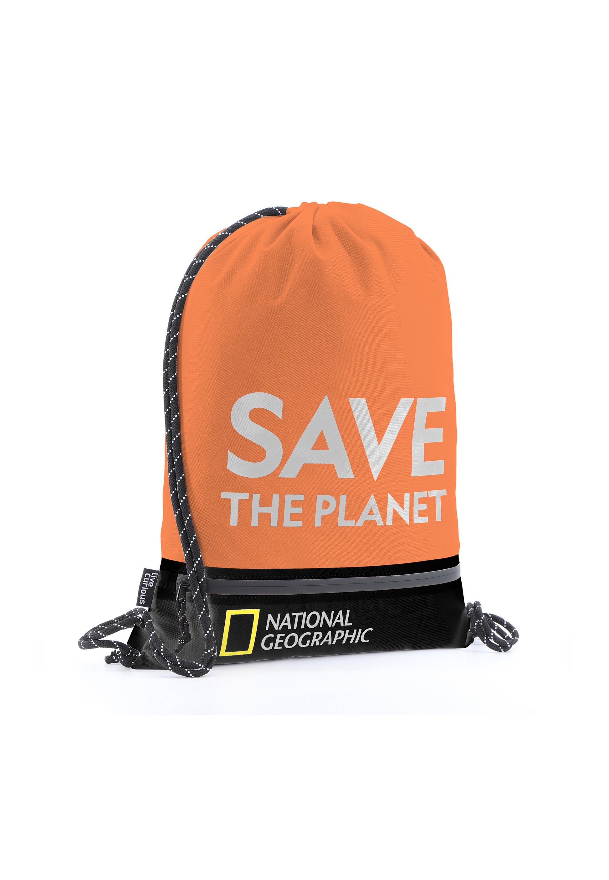 National Geographic - Saturn Sportbeutel / Turnbeutel / Kordelzugtasche - Orange