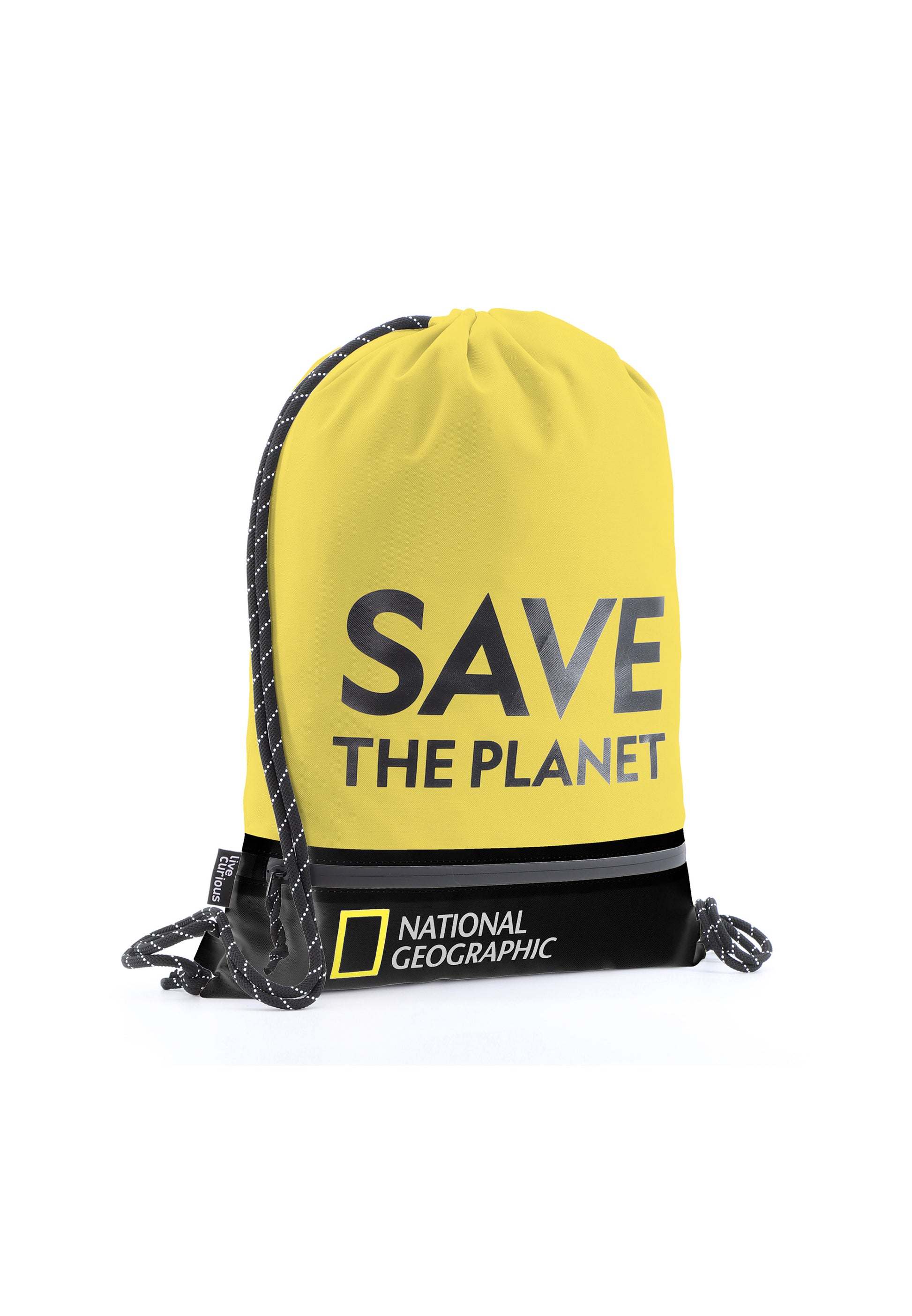 National Geographic - Saturn Sportbeutel / Turnbeutel / Kordelzugtasche - Gelb