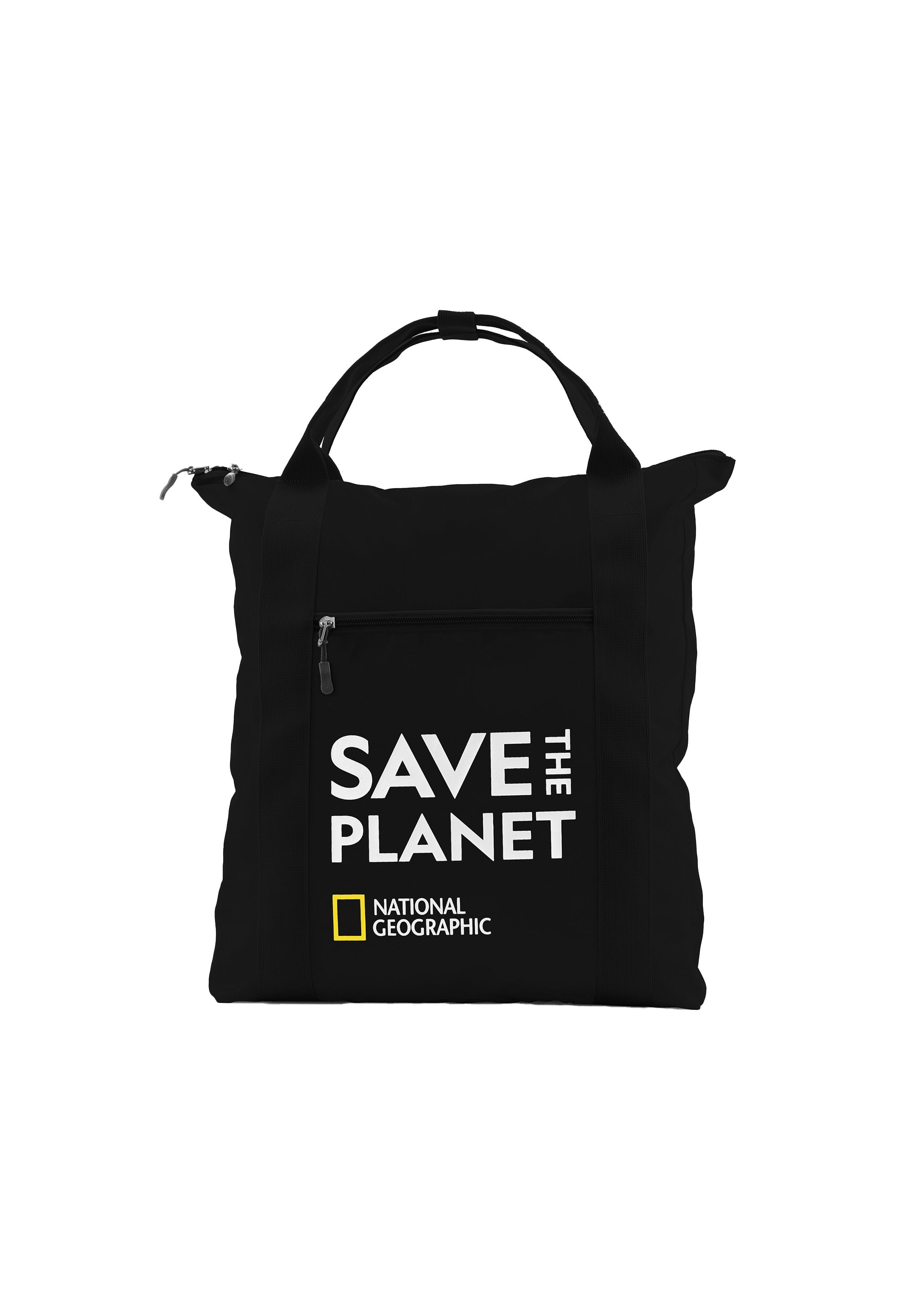 National Geographic - Jupiter | Leichte Rucksack-Tasche aus recycelten Plastik Flaschen | Schwarz