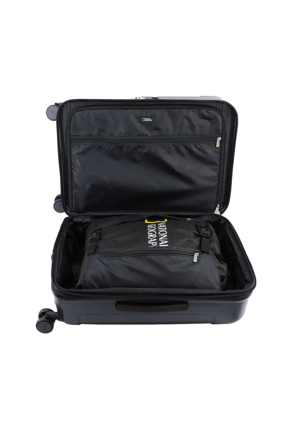 National Geographic - Canyon Hartschalenkoffer / Trolley / Reisekoffer - 67 cm - (Medium) - Silber