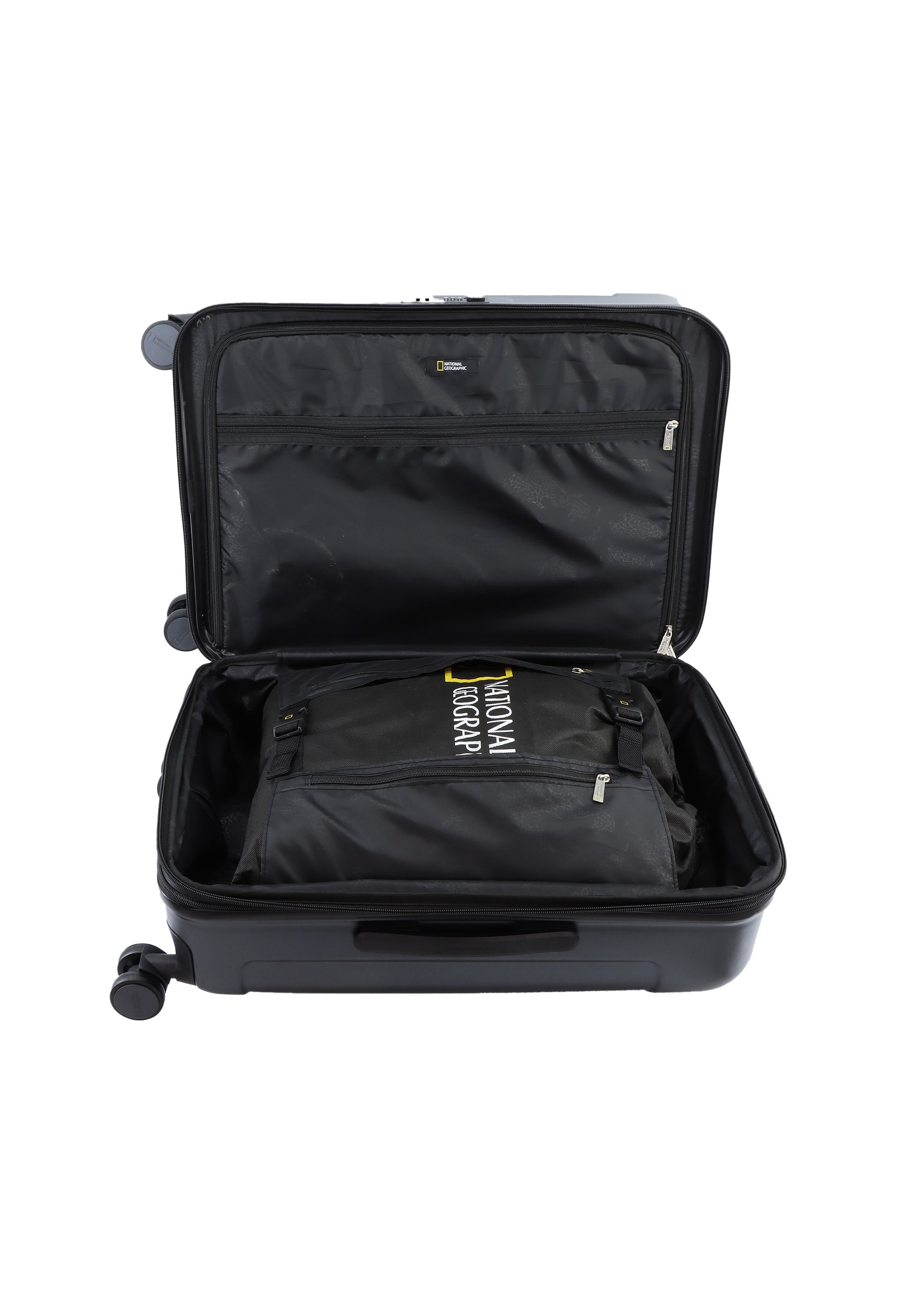 National Geographic - Canyon Hartschalenkoffer / Trolley / Reisekoffer - 67 cm - (Medium) - Silber