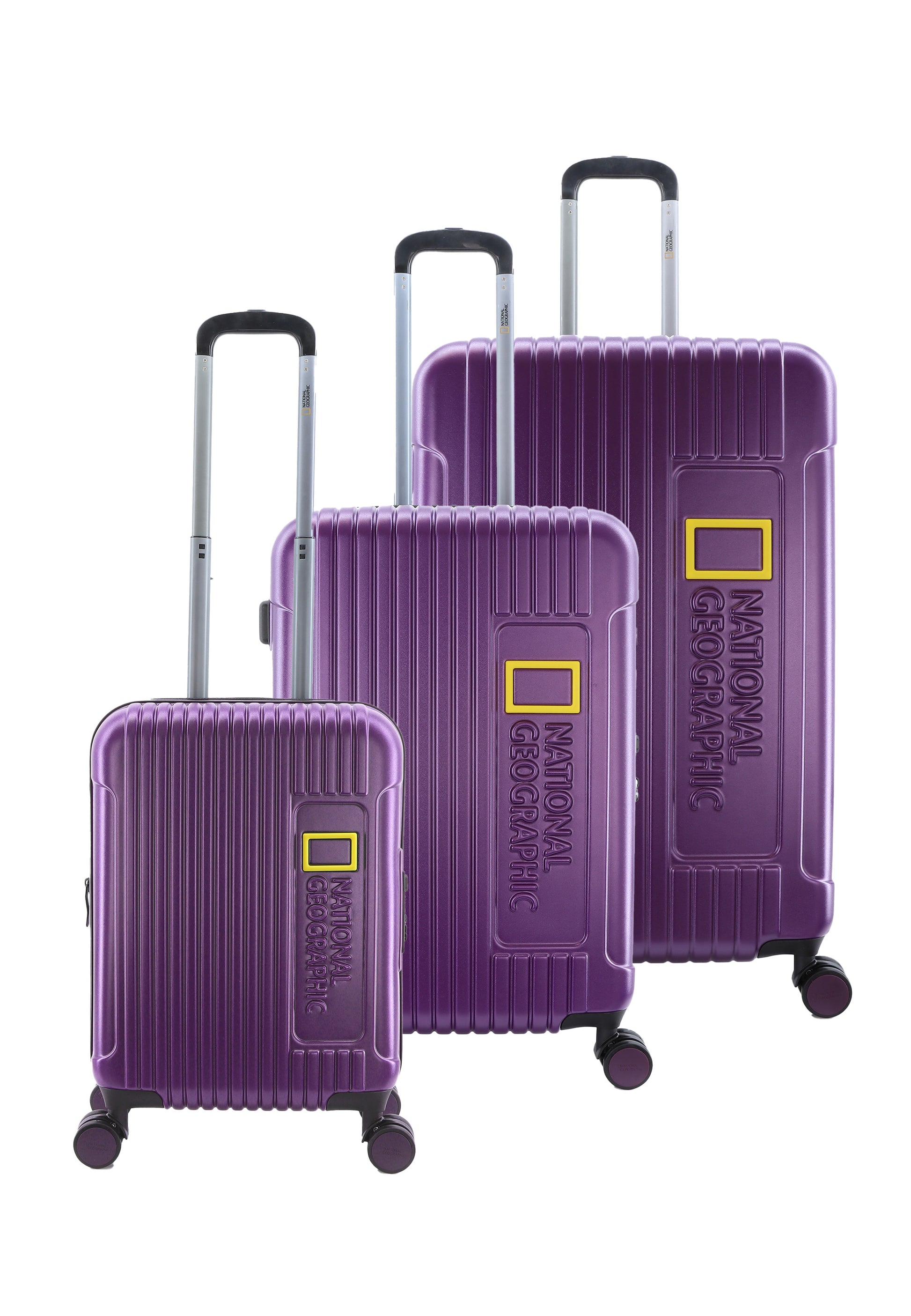 National Geographic - Canyon Hartschalen-Kofferset / Trolley-Set / Reisekofferset - (S/M/L) - Lila