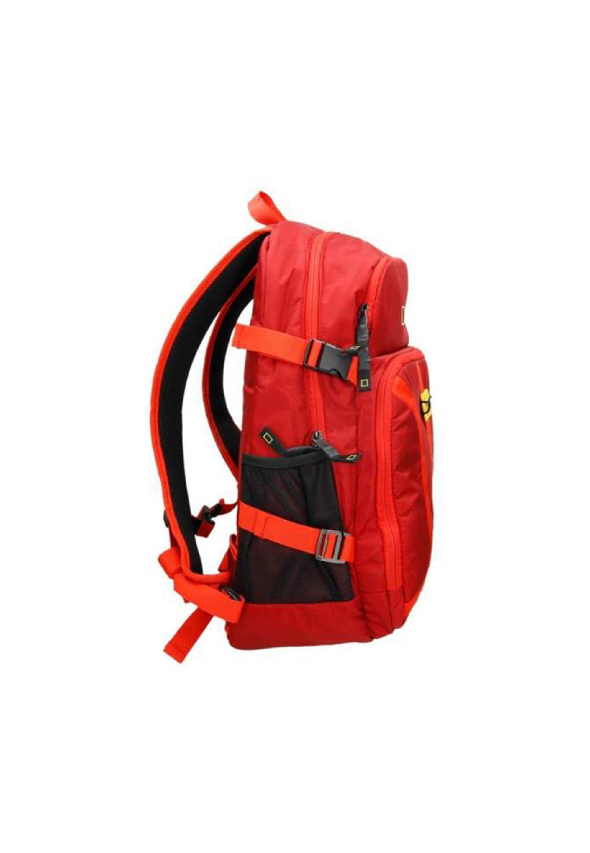 National Geographic - Discover | Freizeit Rucksack mit 2 Seitentaschen | Rot