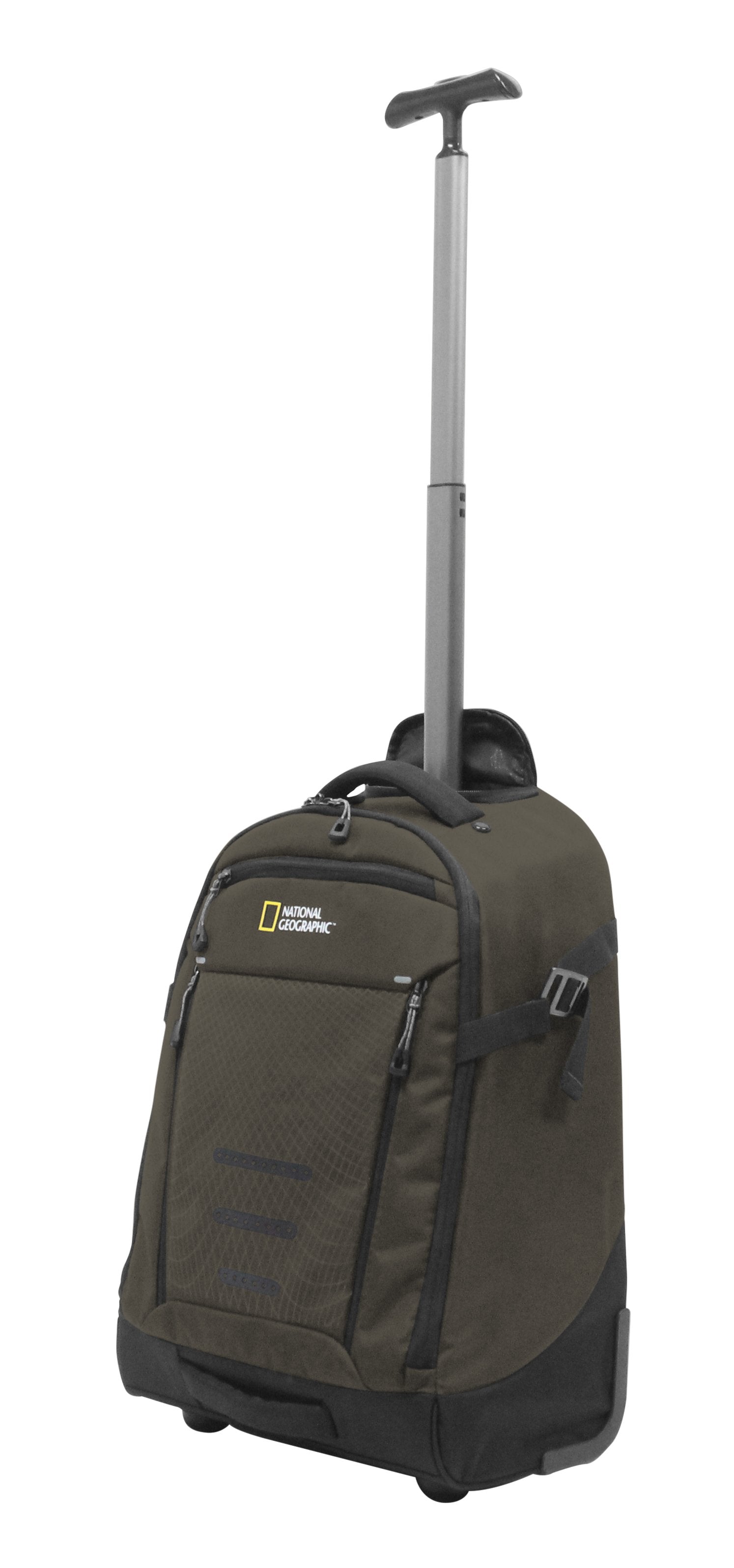 National Geographic - Trail Reisetasche mit 2 Rollen / Trolley-Rucksack - 33L Schwarz