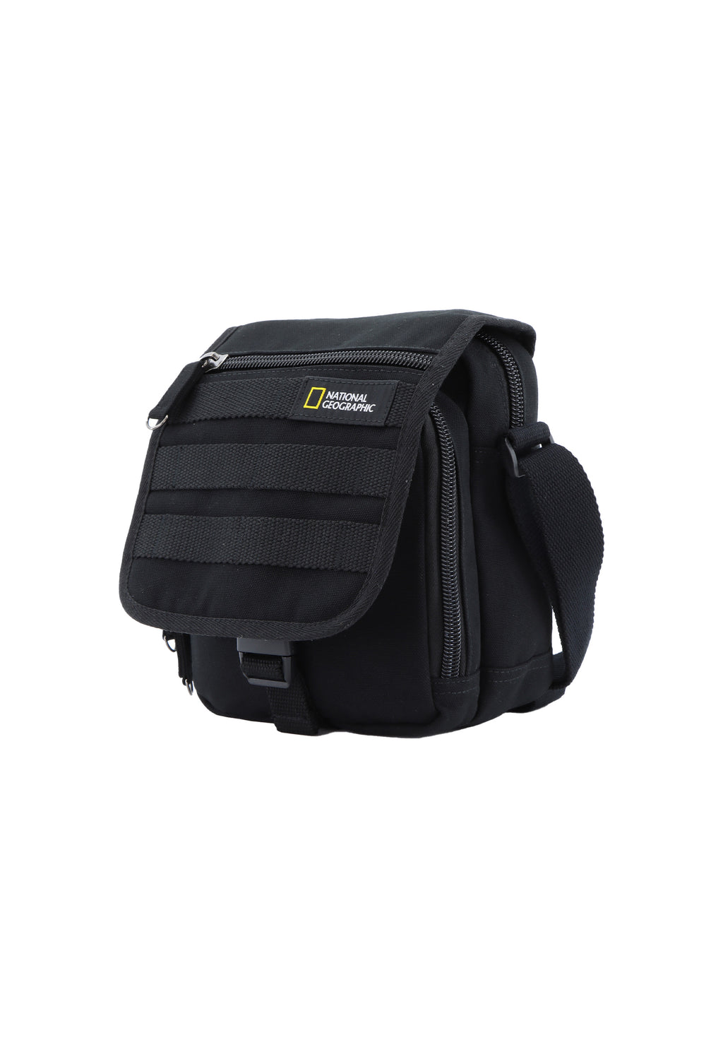 National Geographic - Milestone Schultertasche / Umhängetasche mit Klappe - Schwarz