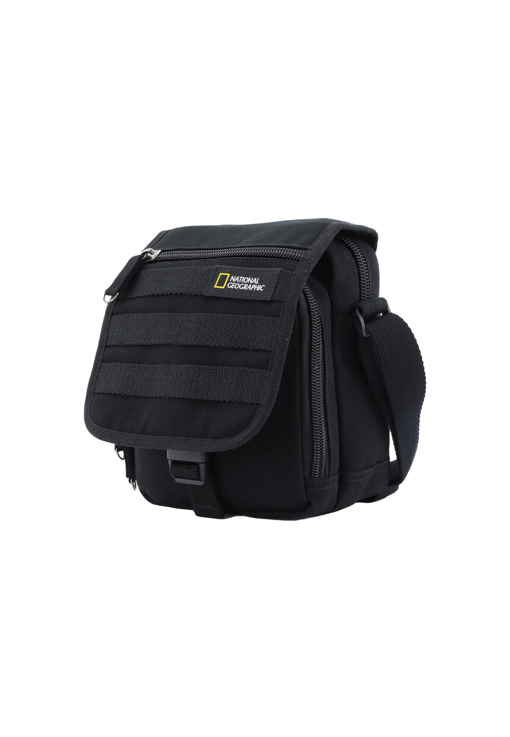 National Geographic - Milestone Schultertasche / Umhängetasche mit Klappe - Schwarz