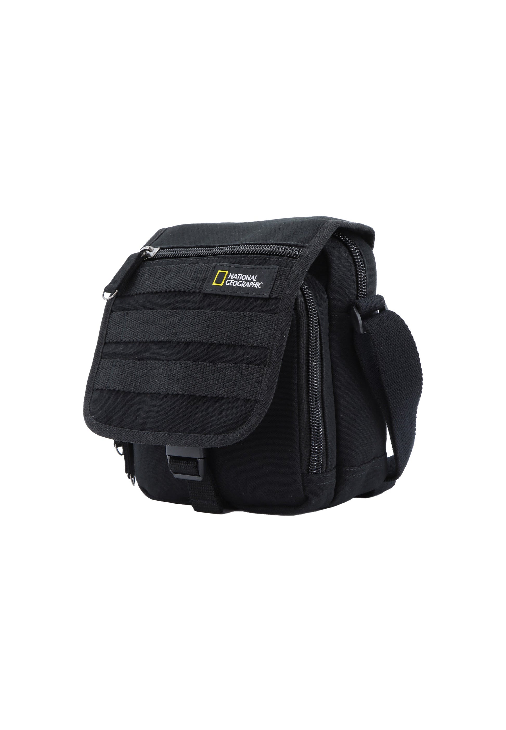 National Geographic - Milestone Schultertasche / Umhängetasche mit Klappe - Schwarz