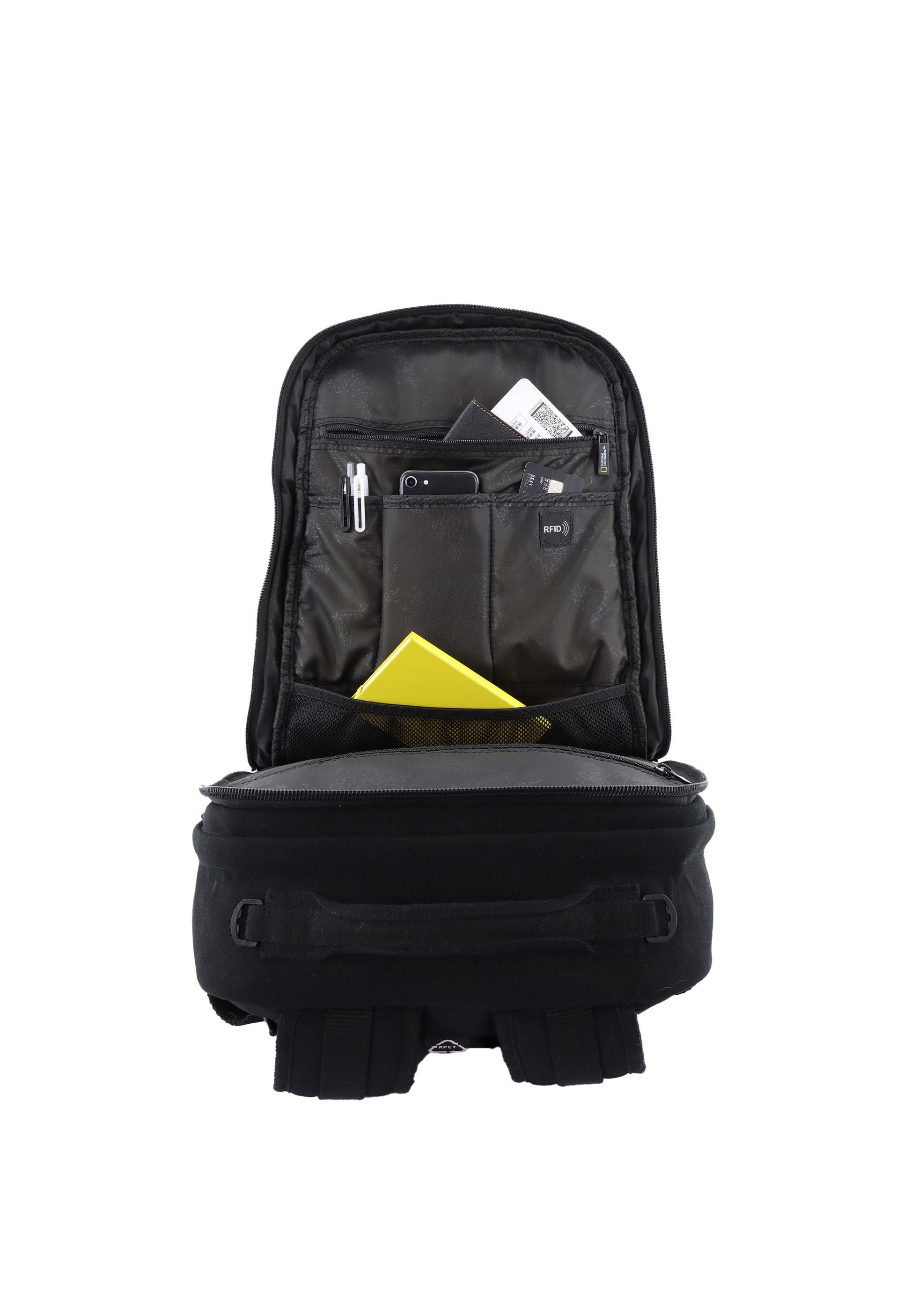 National Geographic - Milestone RPET Rucksack / Laptop-Rucksack / Outdoor-Rucksack - 29L Schwarz