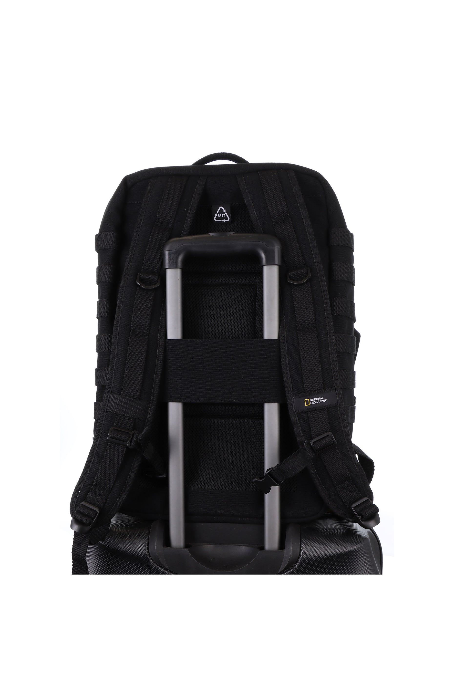 National Geographic - Milestone RPET Rucksack / Laptop-Rucksack / Outdoor-Rucksack - 43L - Schwarz