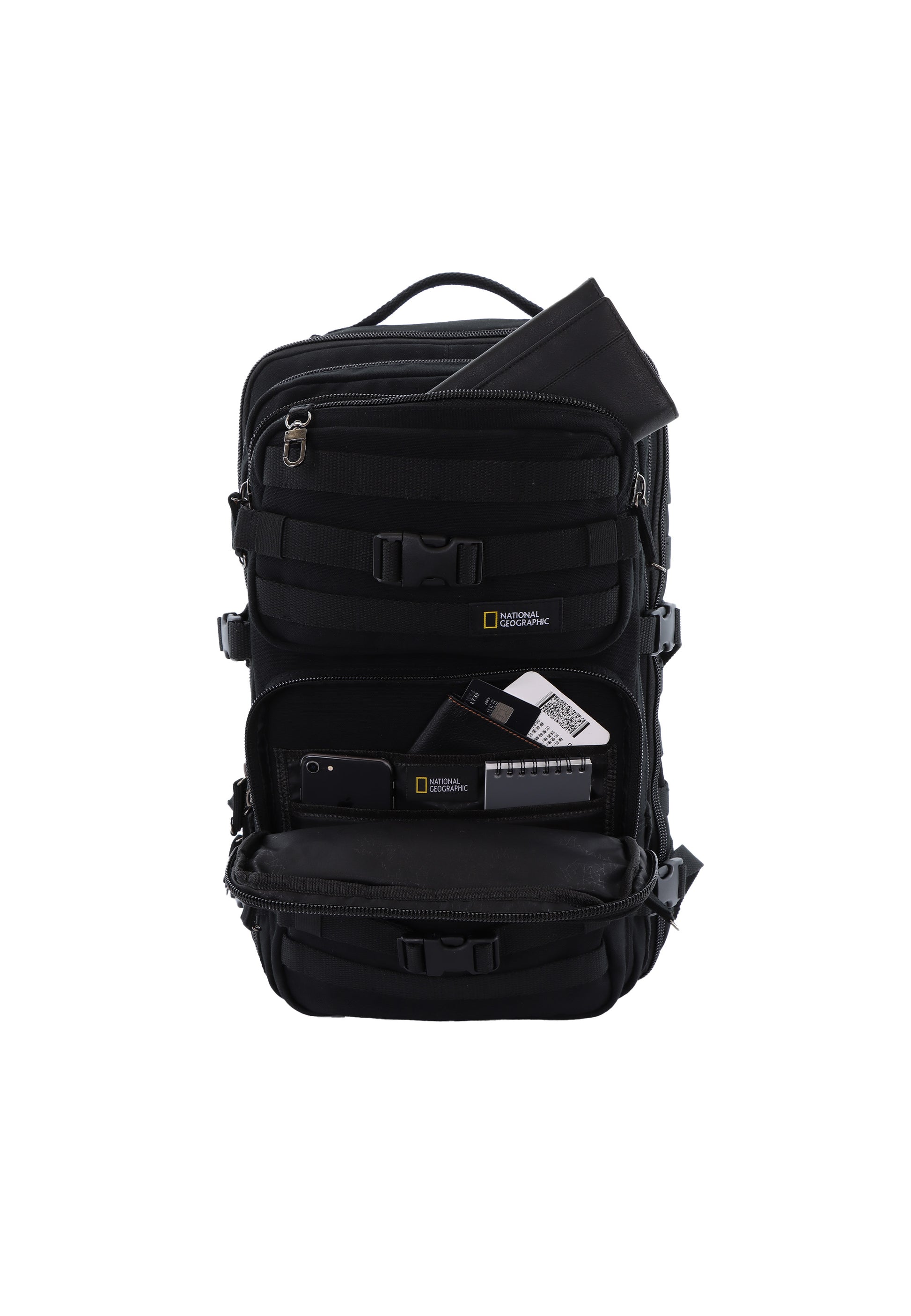National Geographic - Milestone RPET Rucksack / Laptop-Rucksack / Outdoor-Rucksack - 43L - Schwarz
