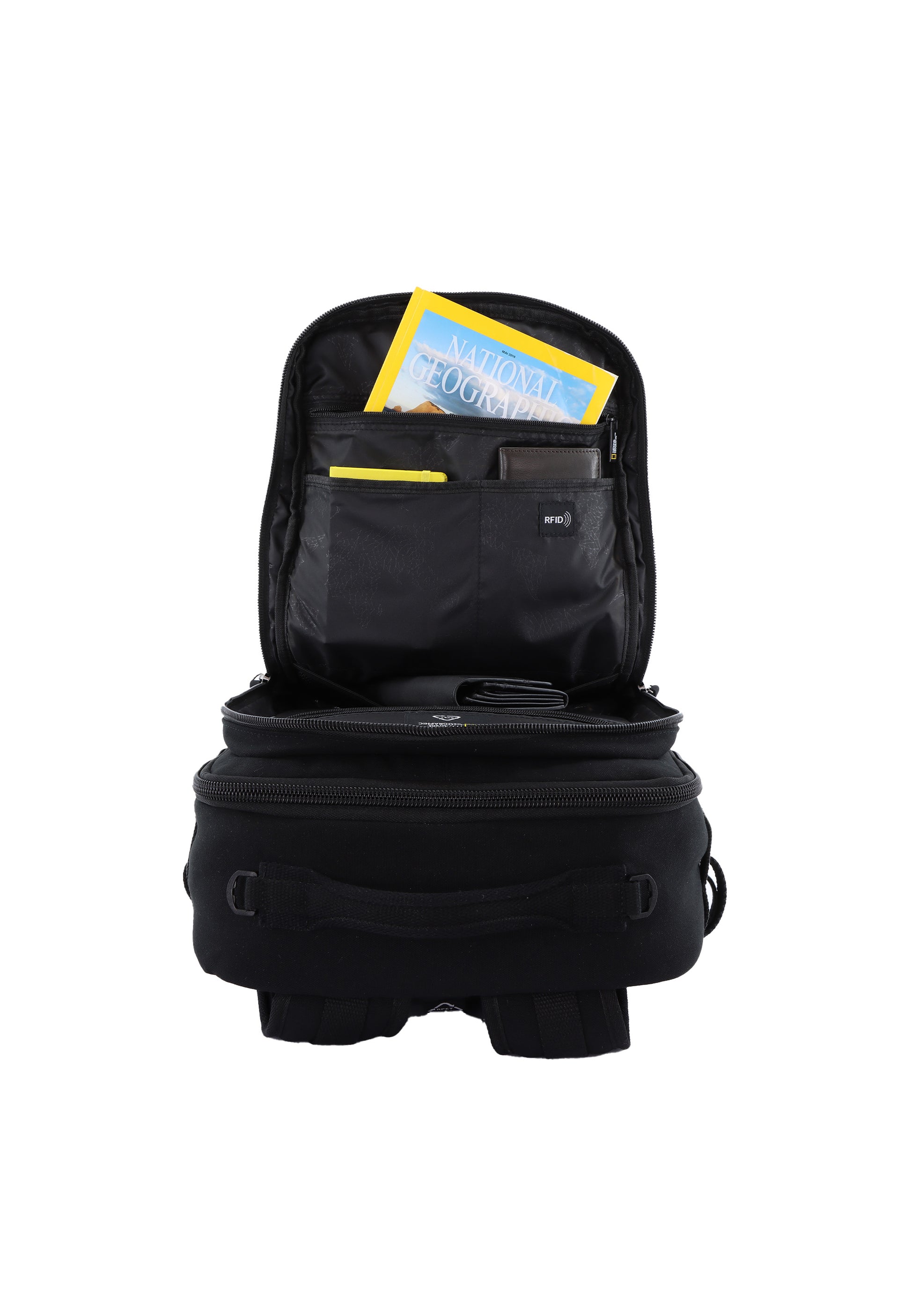 National Geographic - Milestone RPET Rucksack / Laptop-Rucksack / Outdoor-Rucksack - 43L - Schwarz