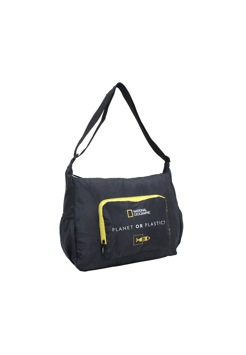 National Geographic - Foldable Faltbare Schultertasche / Umhängetasche / Handtasche - 27cm Schwarz