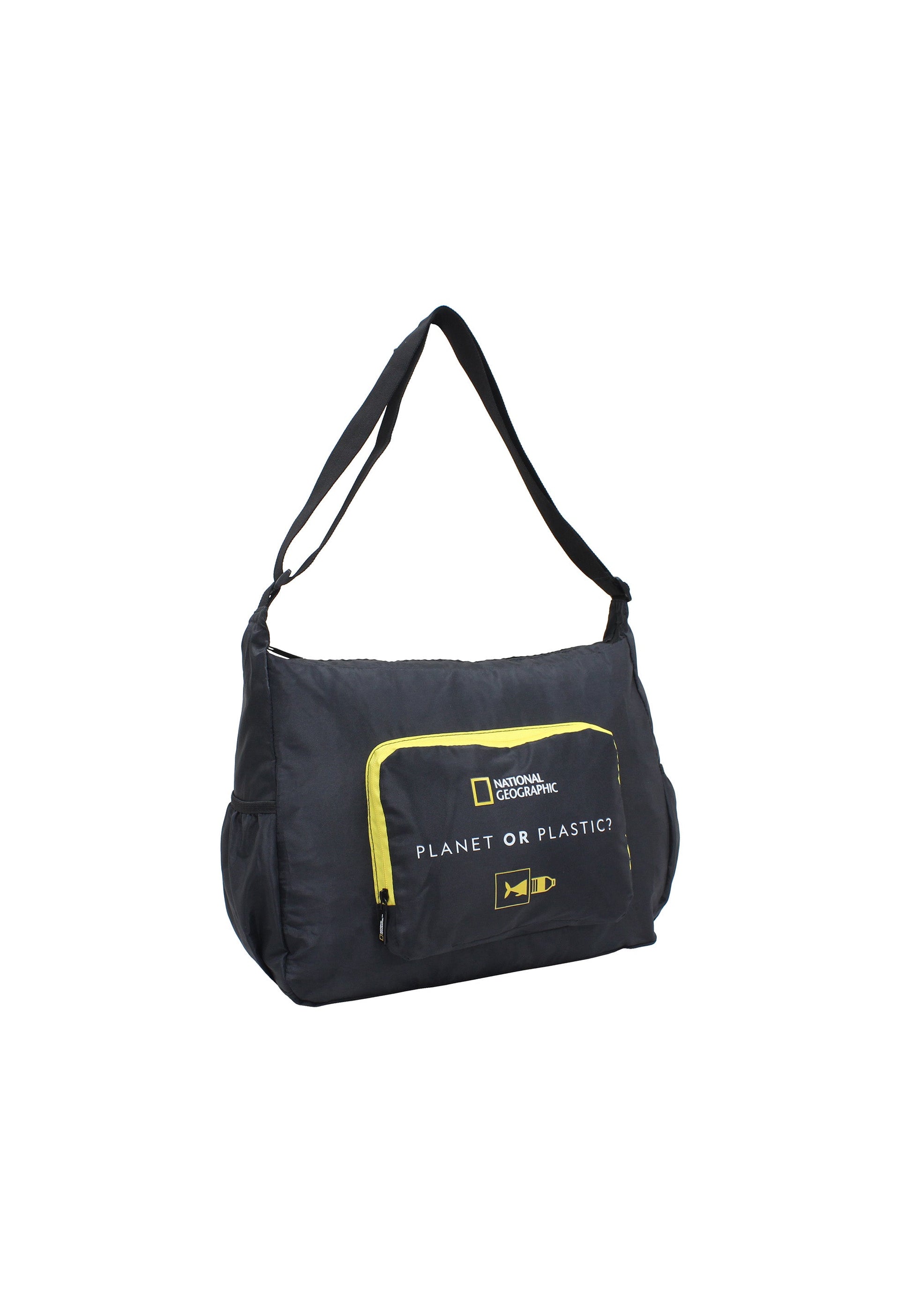 National Geographic - Foldable Faltbare Schultertasche / Umhängetasche / Handtasche - 27cm Schwarz